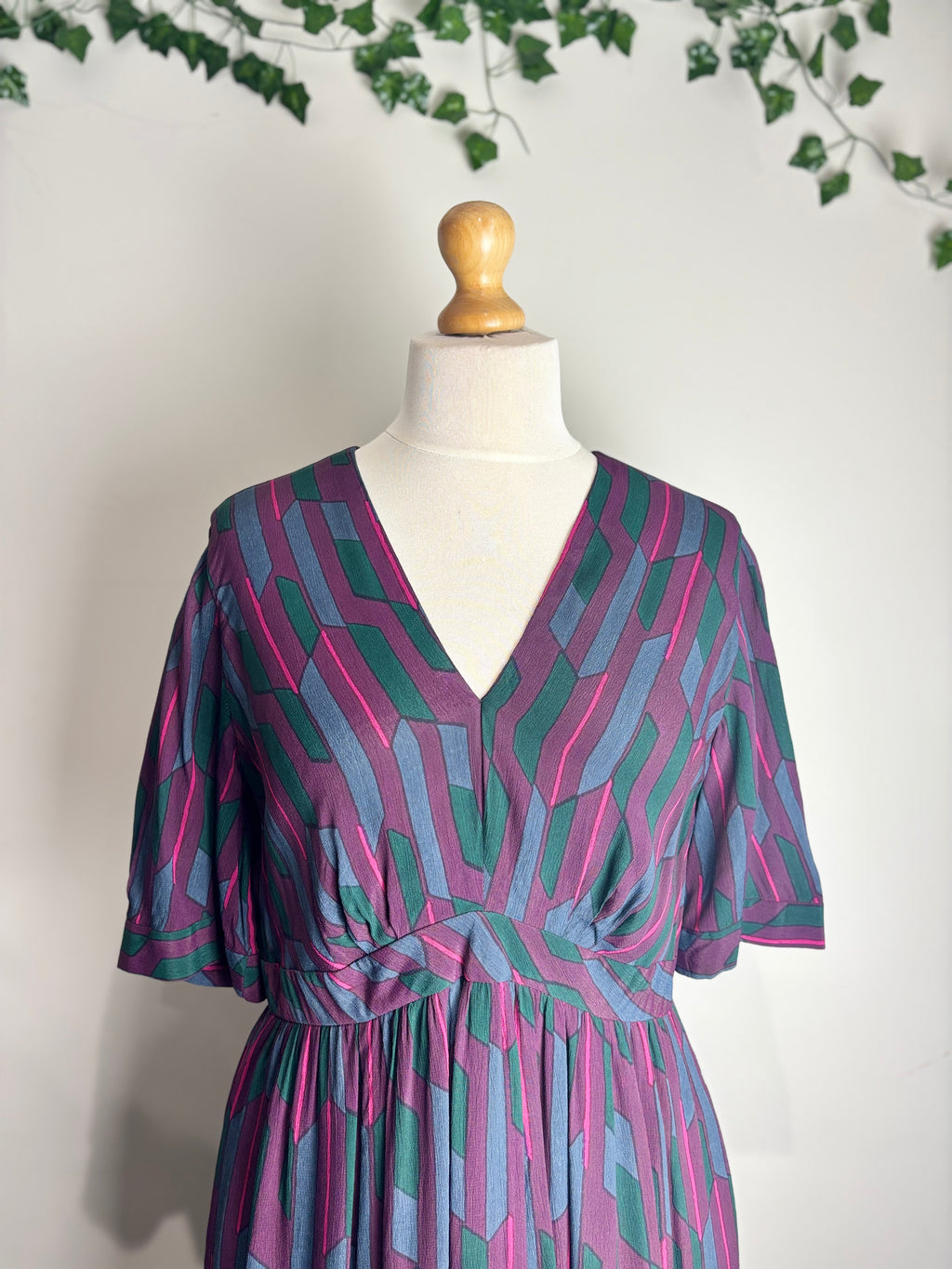 Toast Geo Print V-Neck Maxi Dress