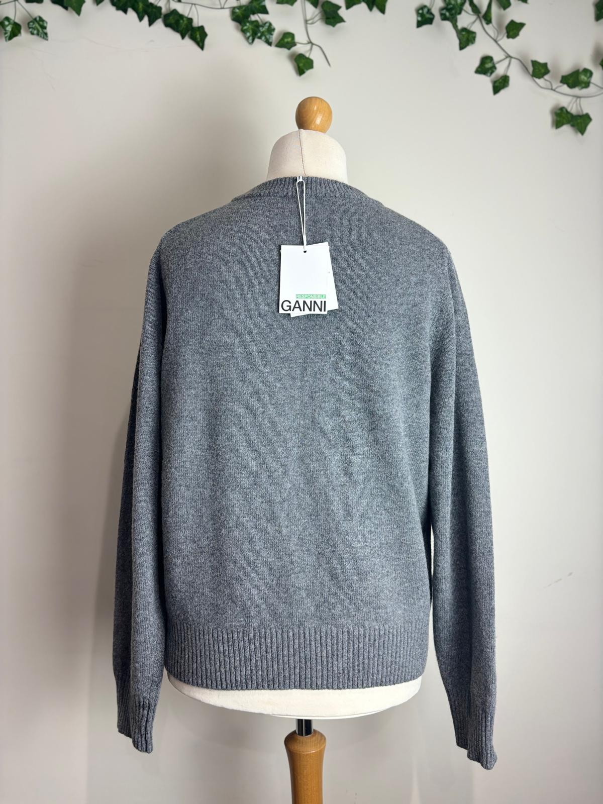 GANNI Frost Grey Bunny Jumper