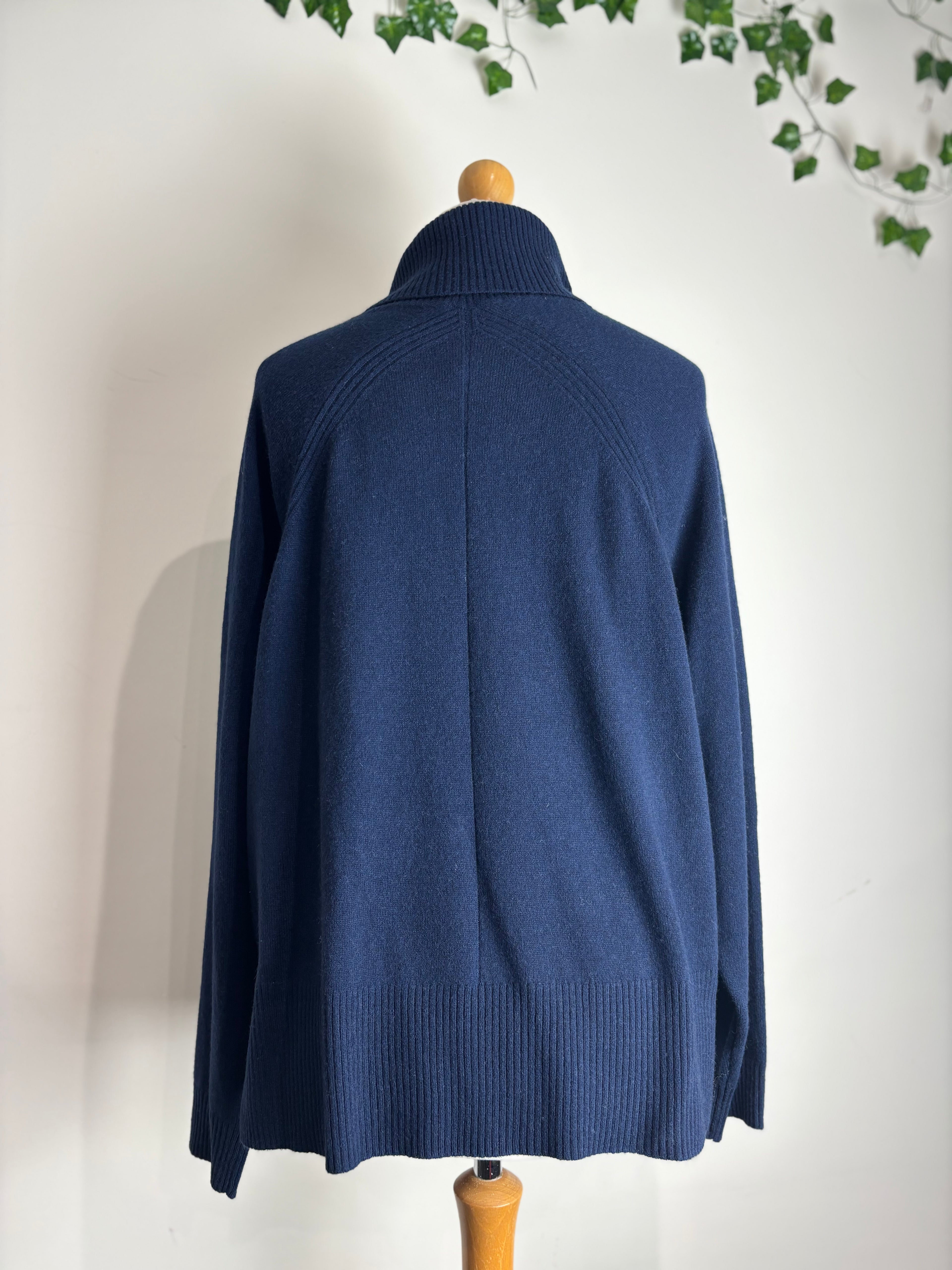 Whistles Navy Cashmere Rollneck