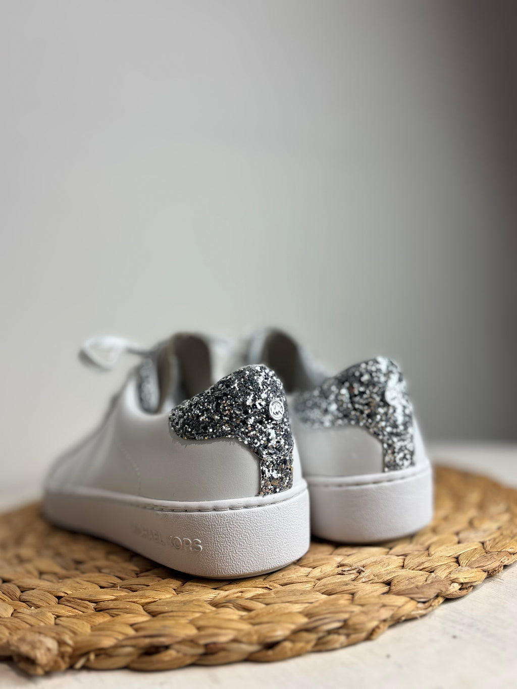 Michael Kors Irving Lace-Up Glitter Sneakers