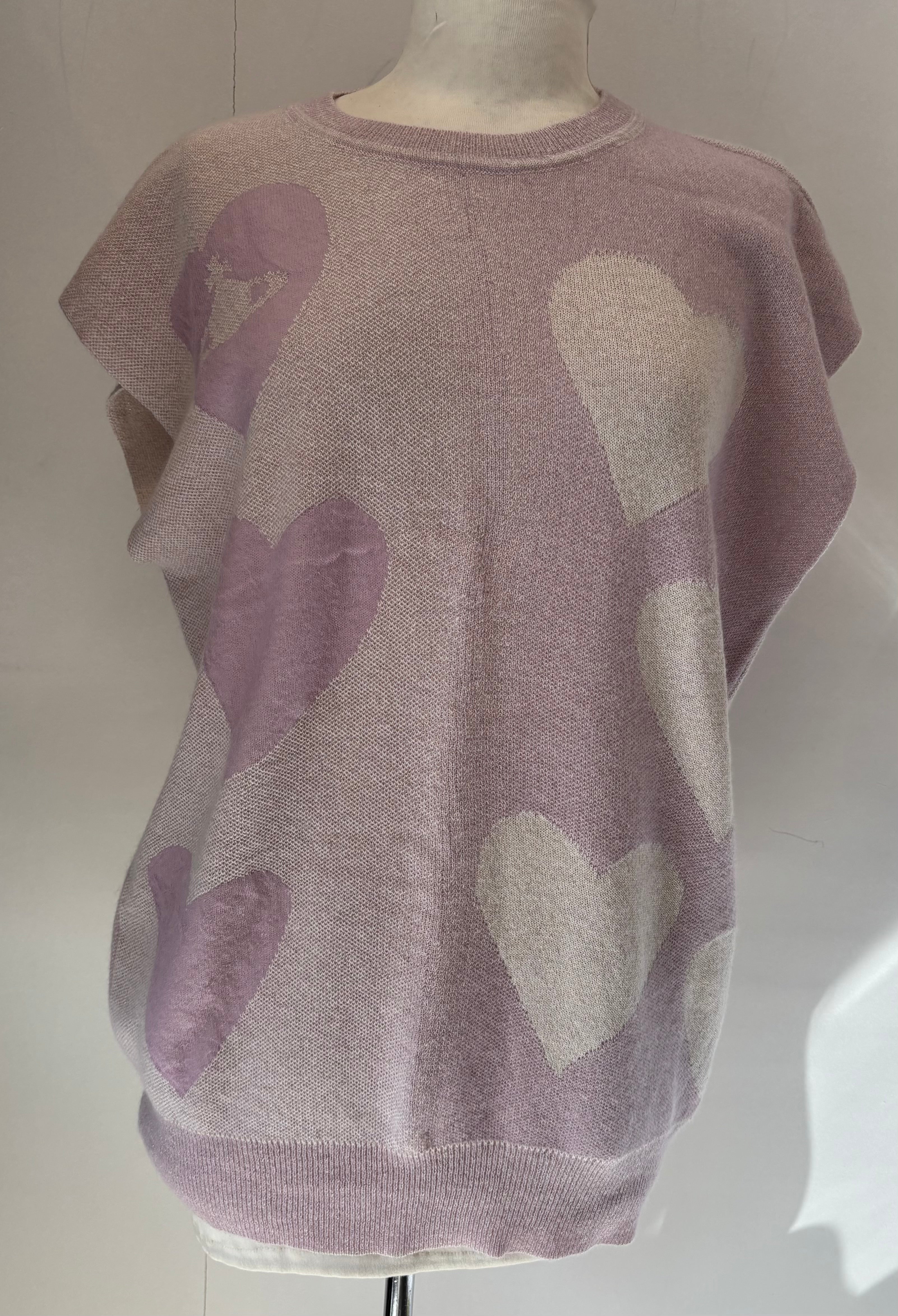Vivienne Westwood Butter/Lavender Heart Vest