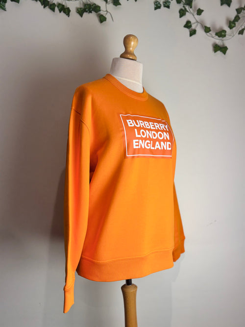 Burberry Fawson Orange Logo Sweater