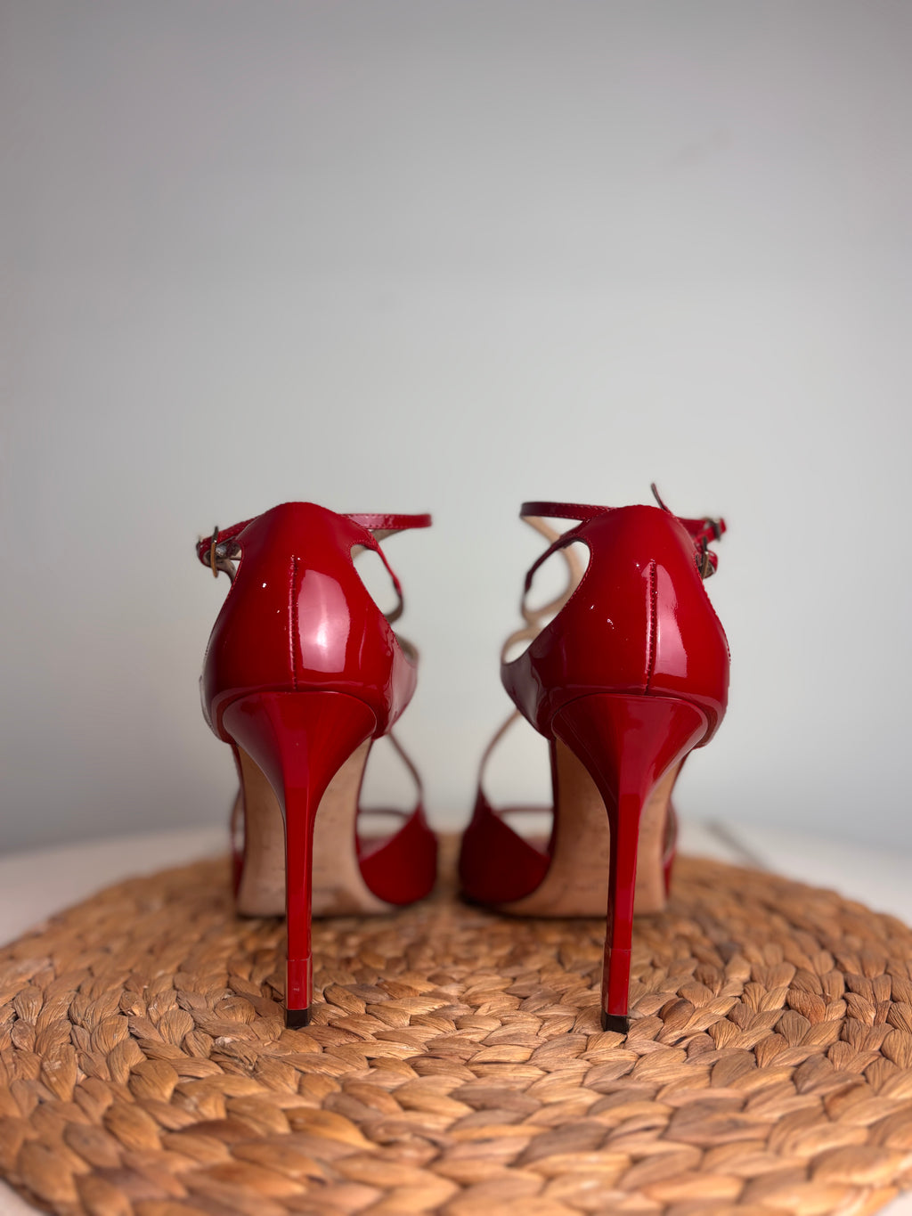 Jimmy Choo Azia Red Patent Leather Heels