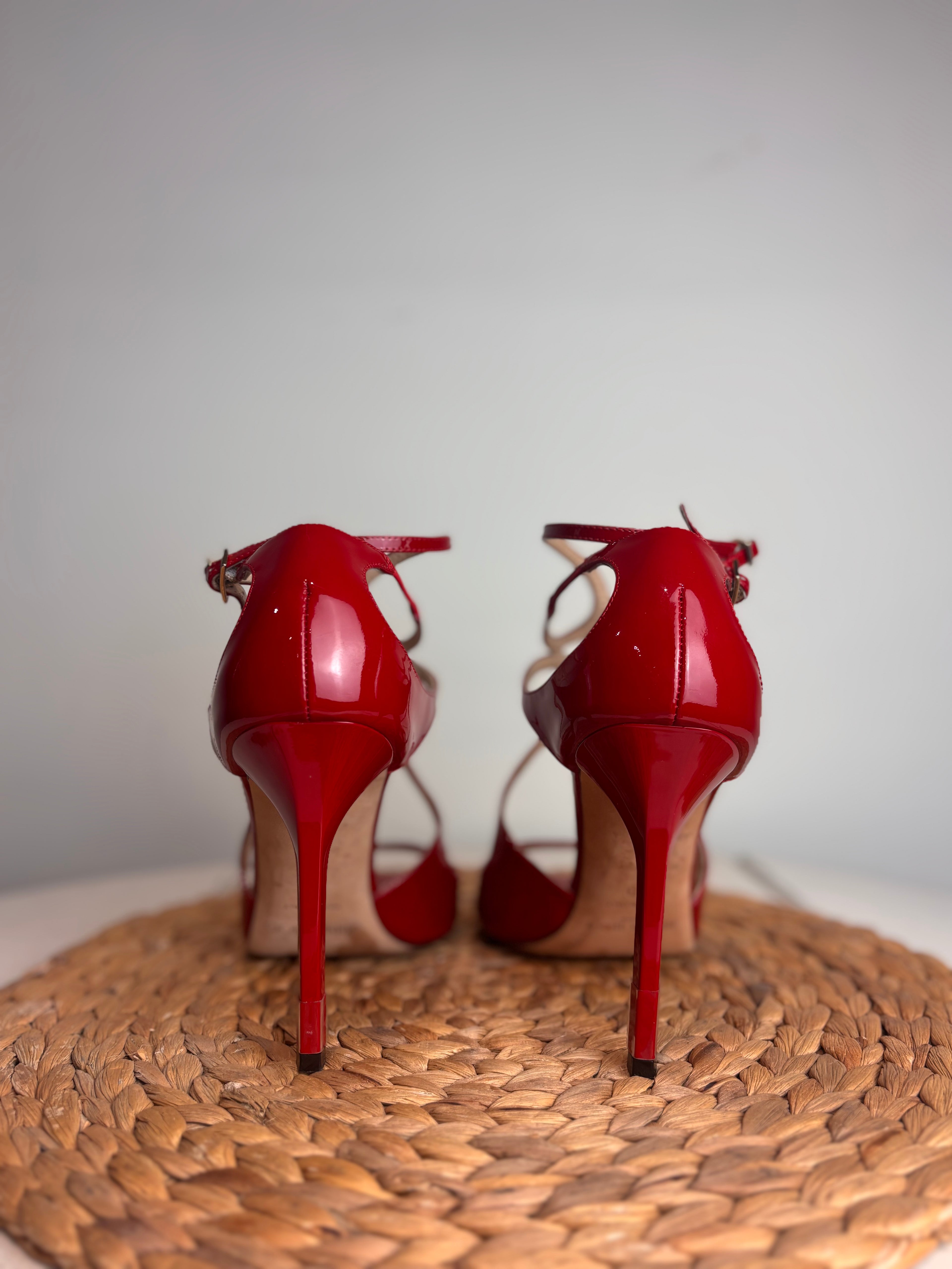 Jimmy Choo Azia Red Patent Leather Heels