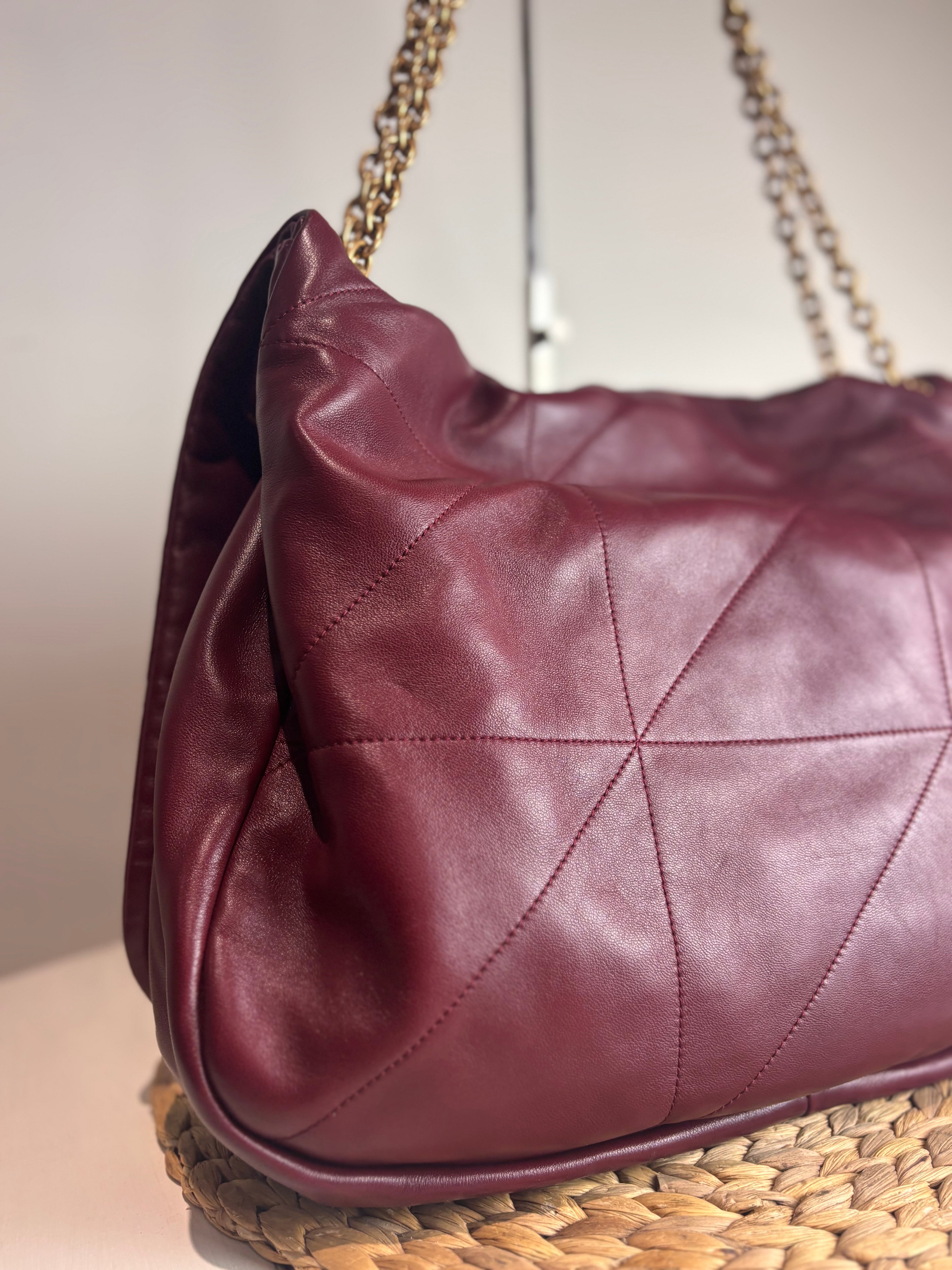 YSL Jamie 4.3 Bordeaux Red Nappa Leather Shoulder Bag (Large)