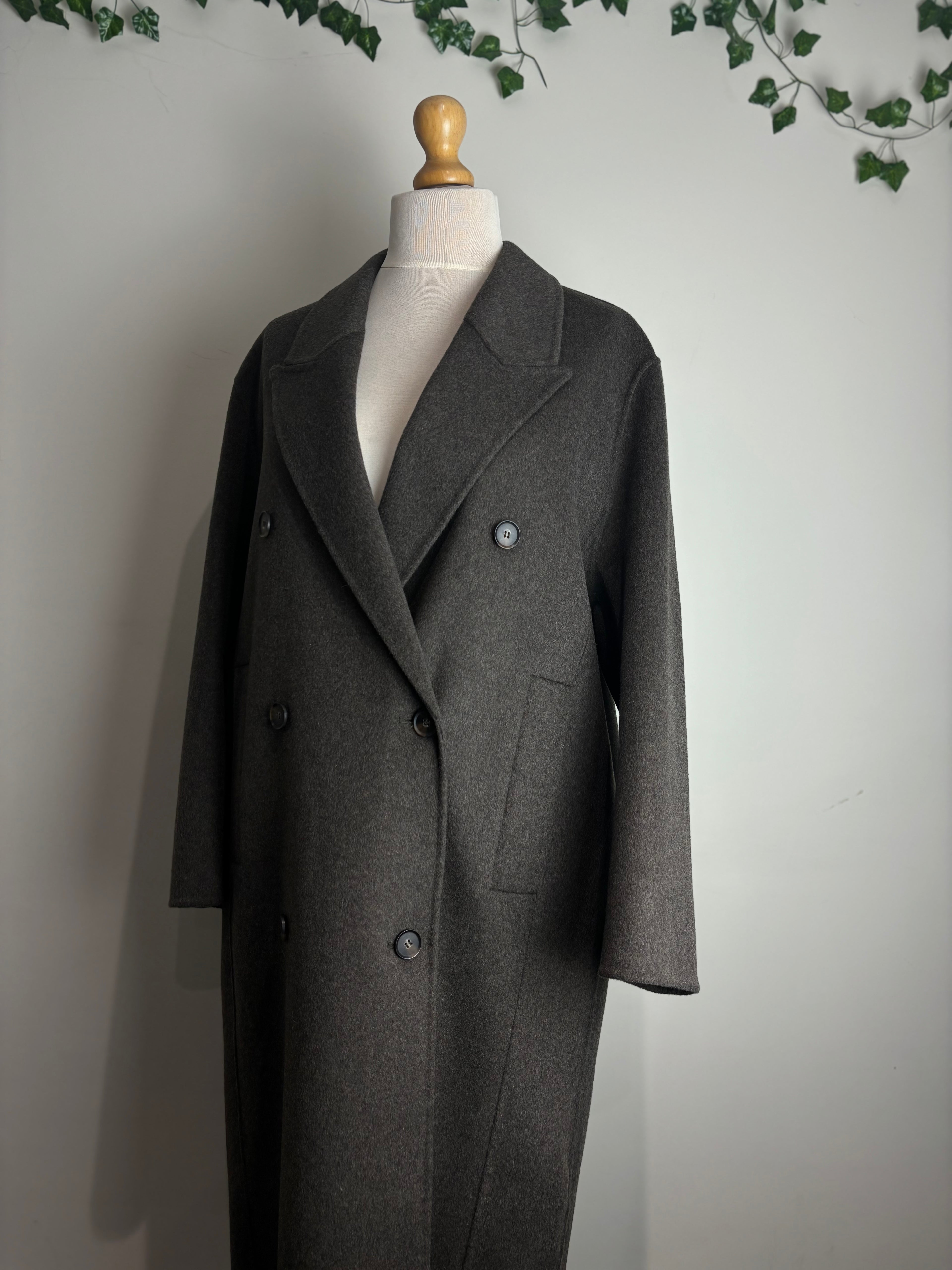 Zara Dark Brown Wool Mix Coat