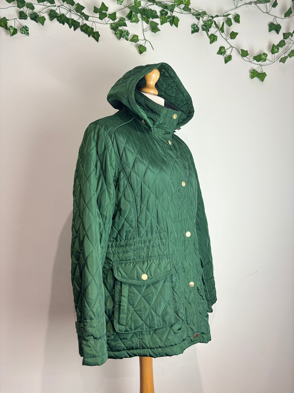 Michael Kors Winter Green Quilted Coat
