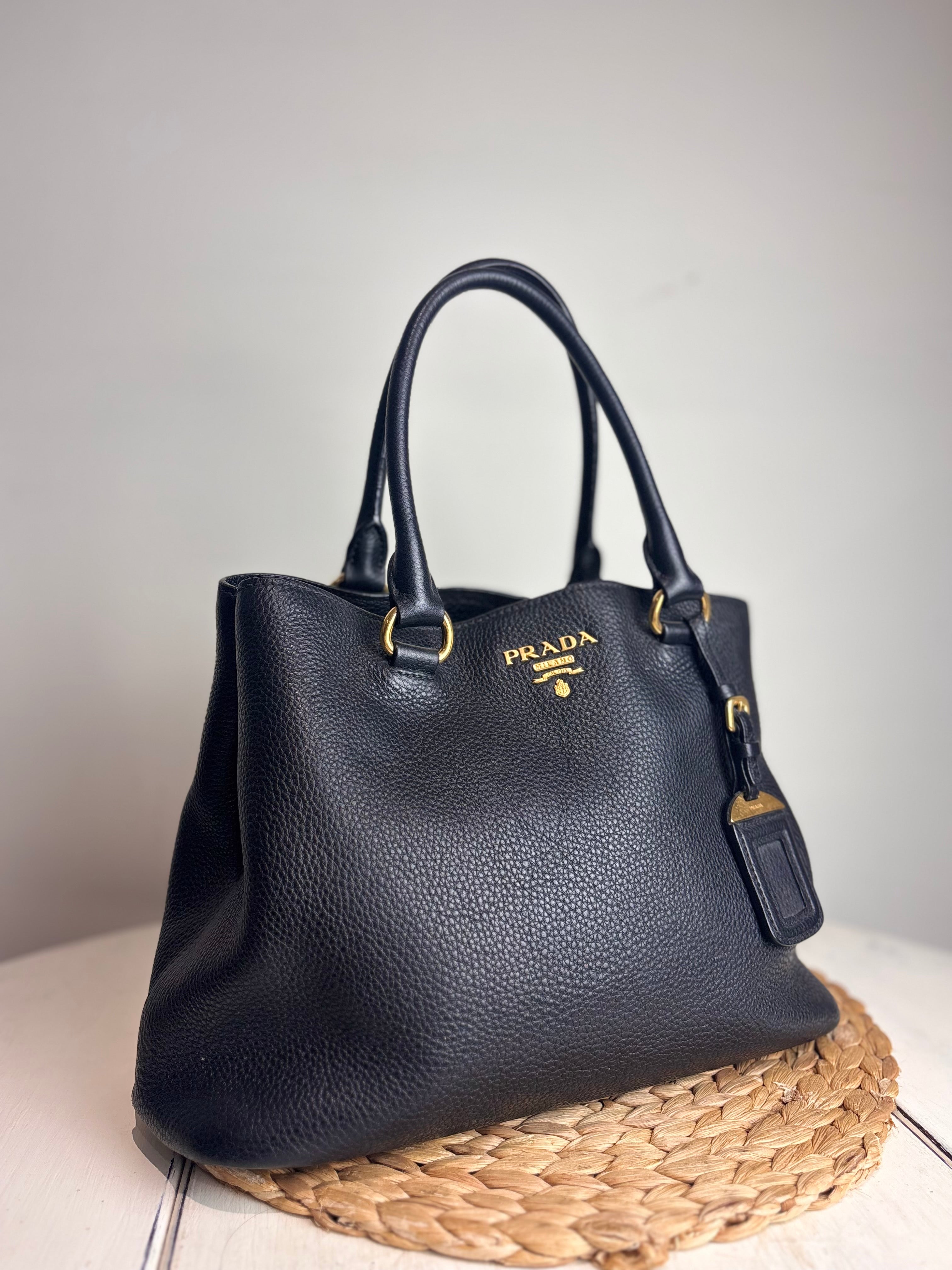 Prada Phenix Vitello Leather Two-Way Tote
