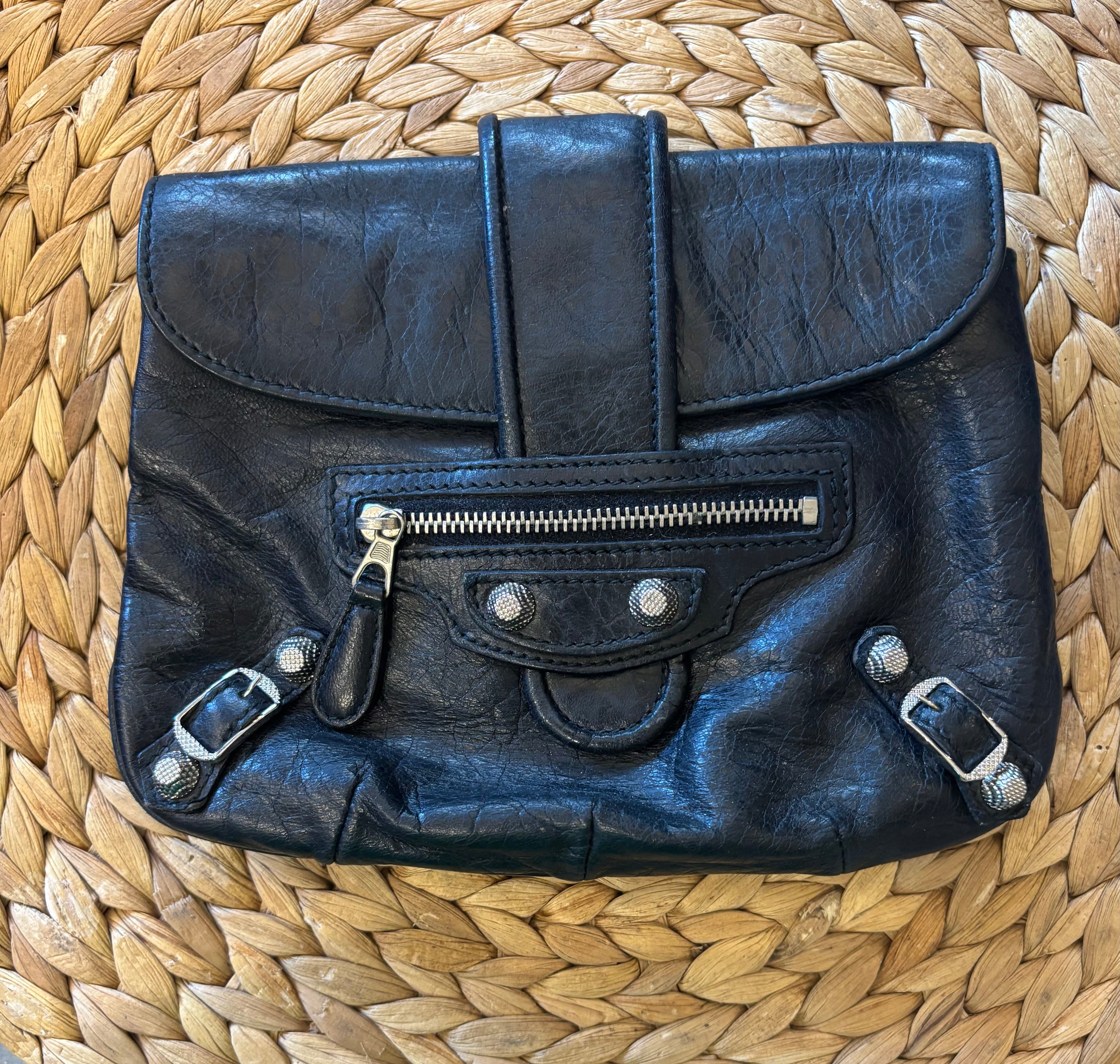 Balenciaga Black Vintage Clutch