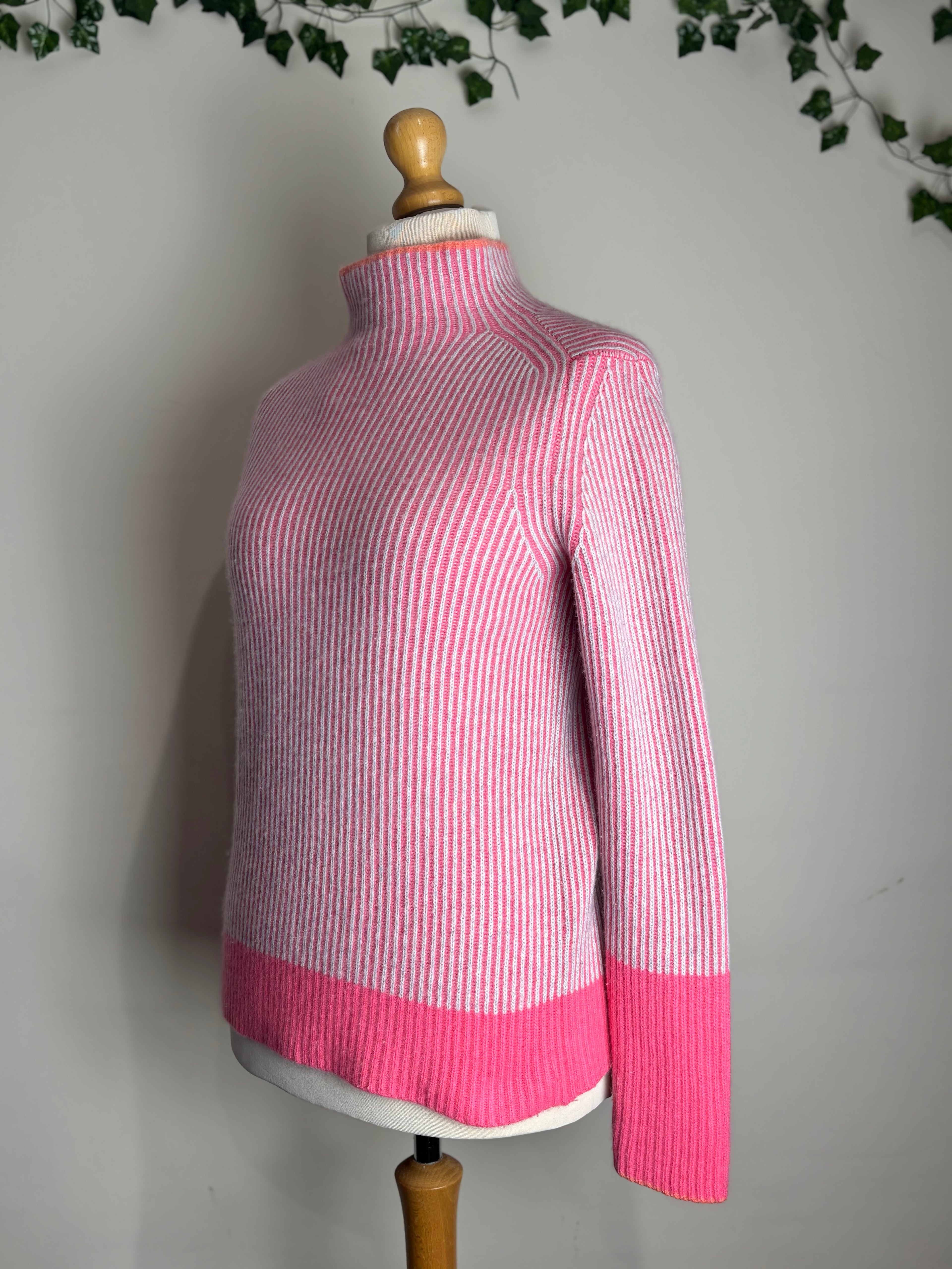 Kinross Pleated Coral Funnel Knit