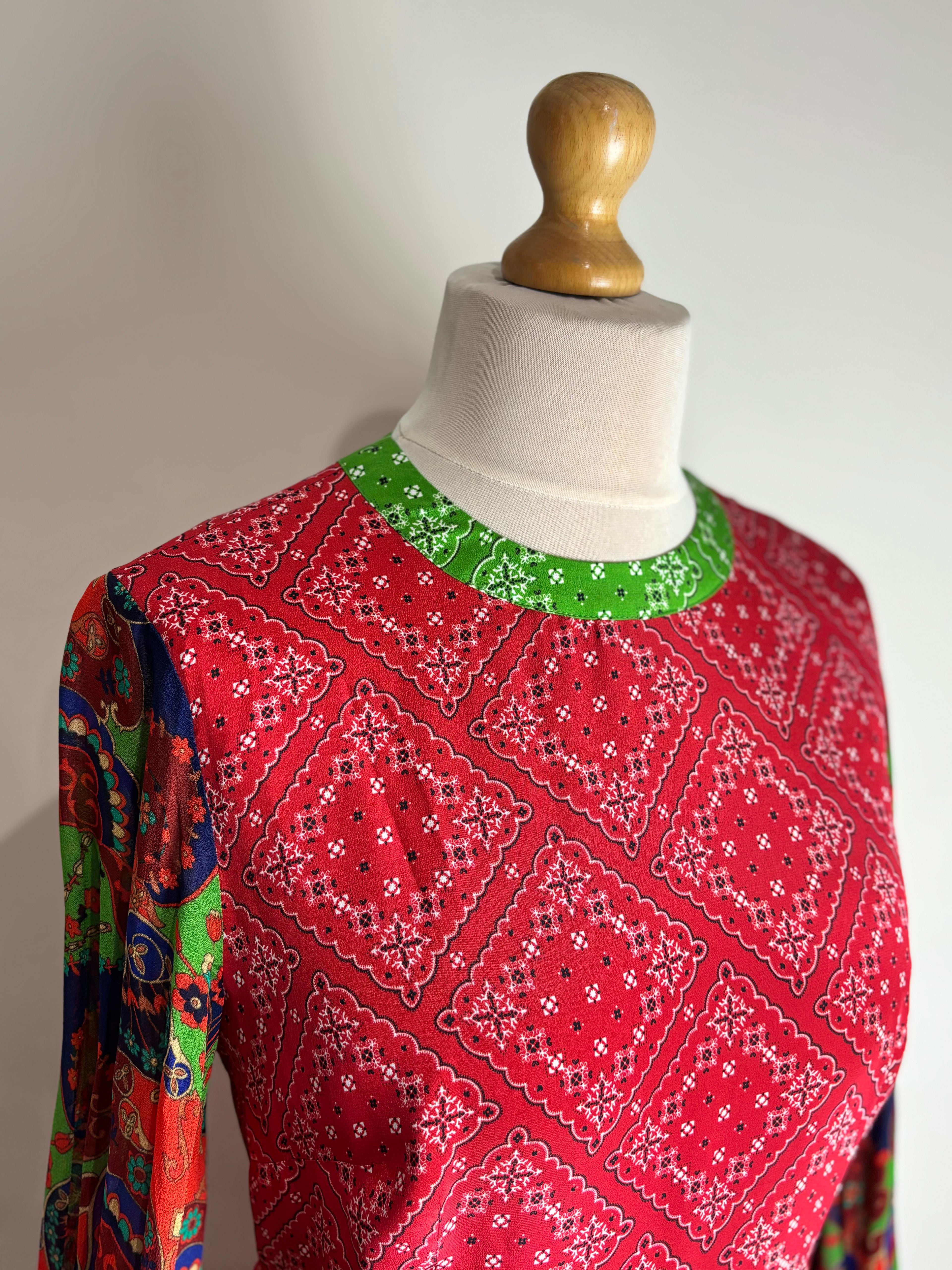 RIXO Emma Printed Silk Crepe de Chine Dress