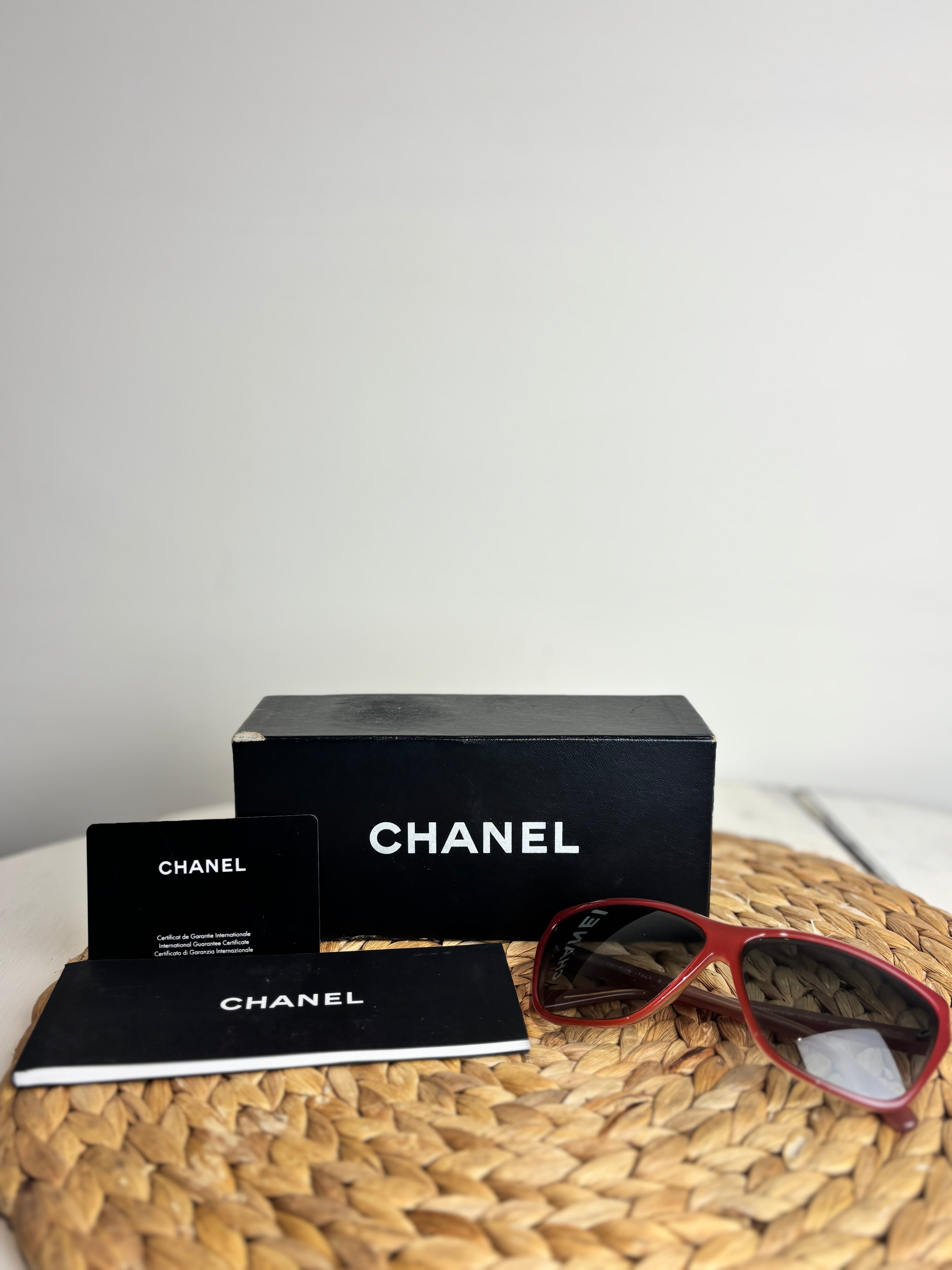 Chanel Pink Frame Gradient Tint CC Sunglasses