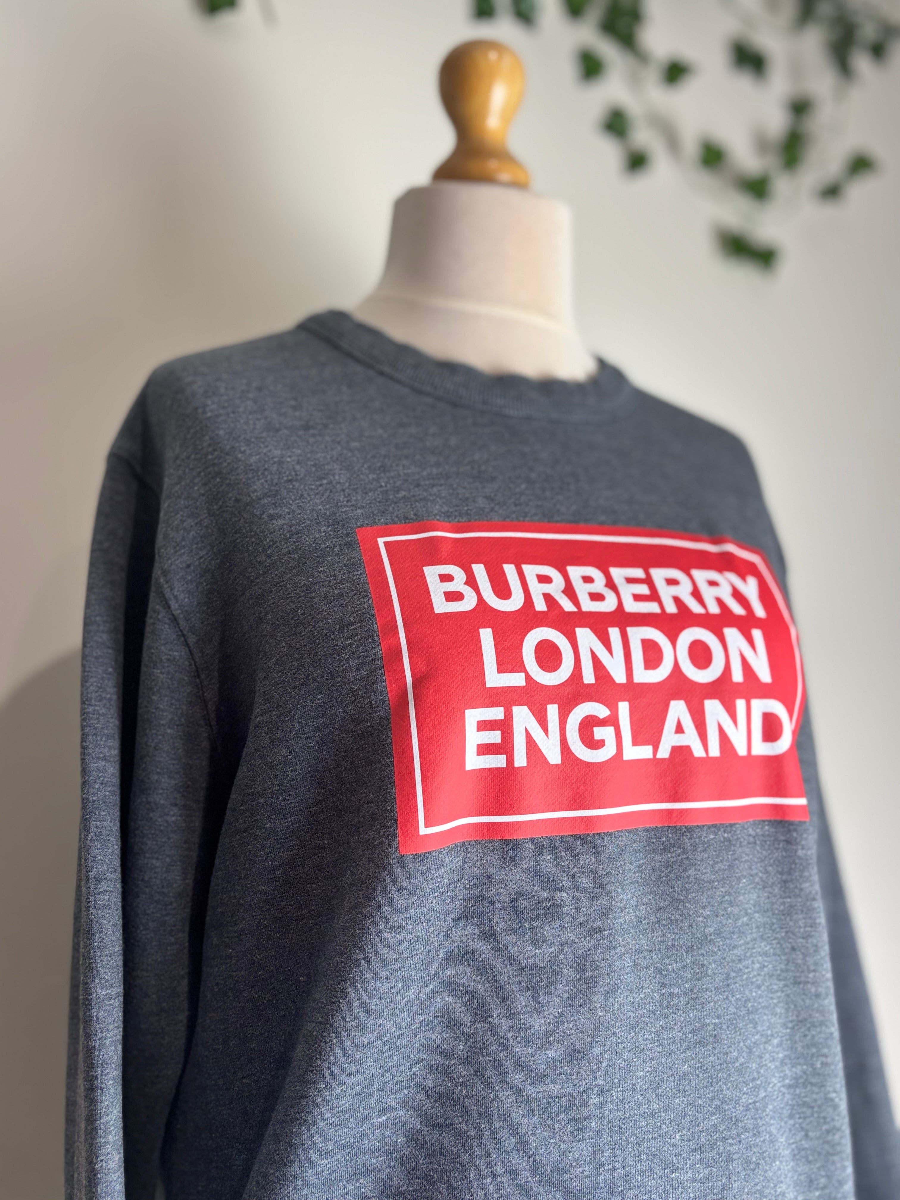 Burberry Fawson Grey Logo Sweatshirt