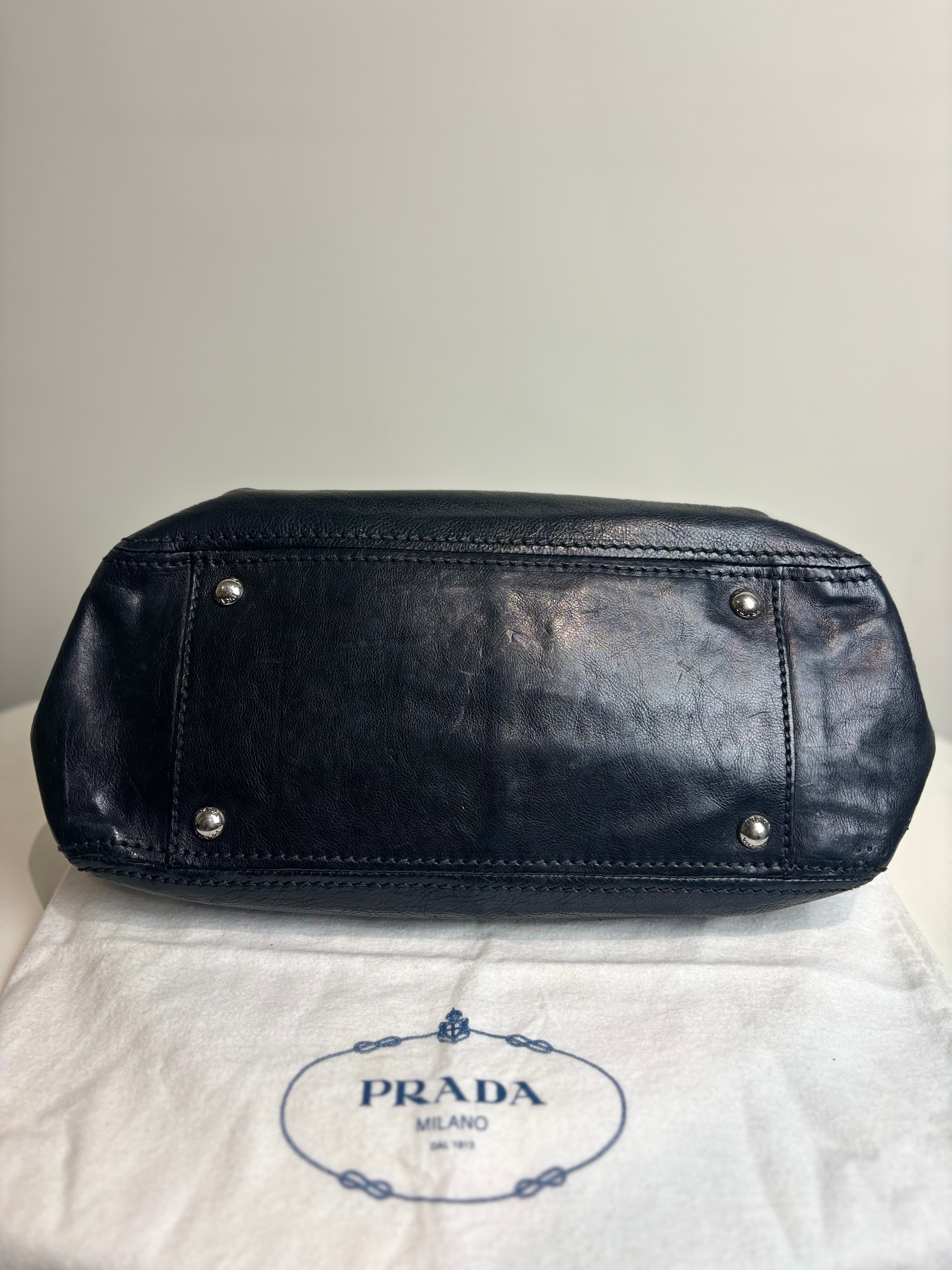 Prada Leather Flap Chain Shoulder Bag