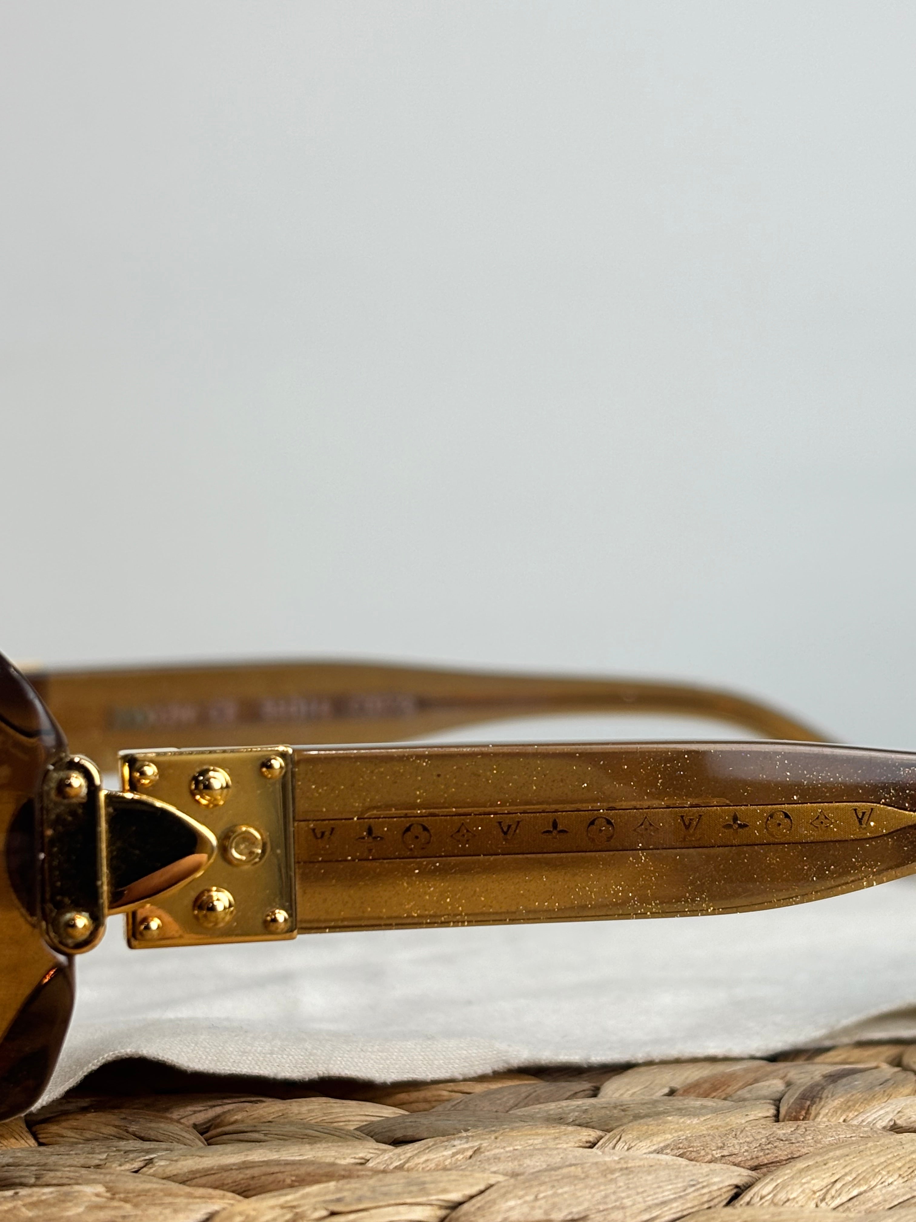 Louis Vuitton Gold Speckling Acetate Frame Soupçon GM Sunglasses
