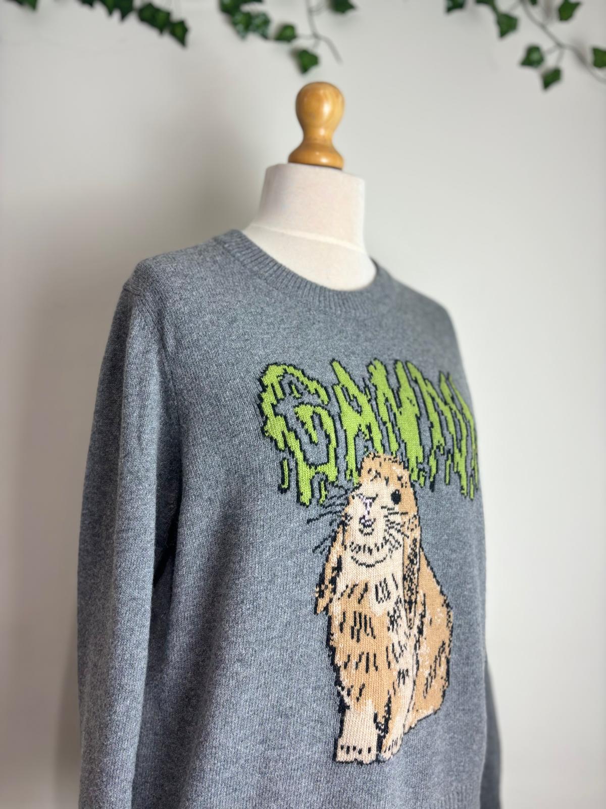 GANNI Frost Grey Bunny Jumper