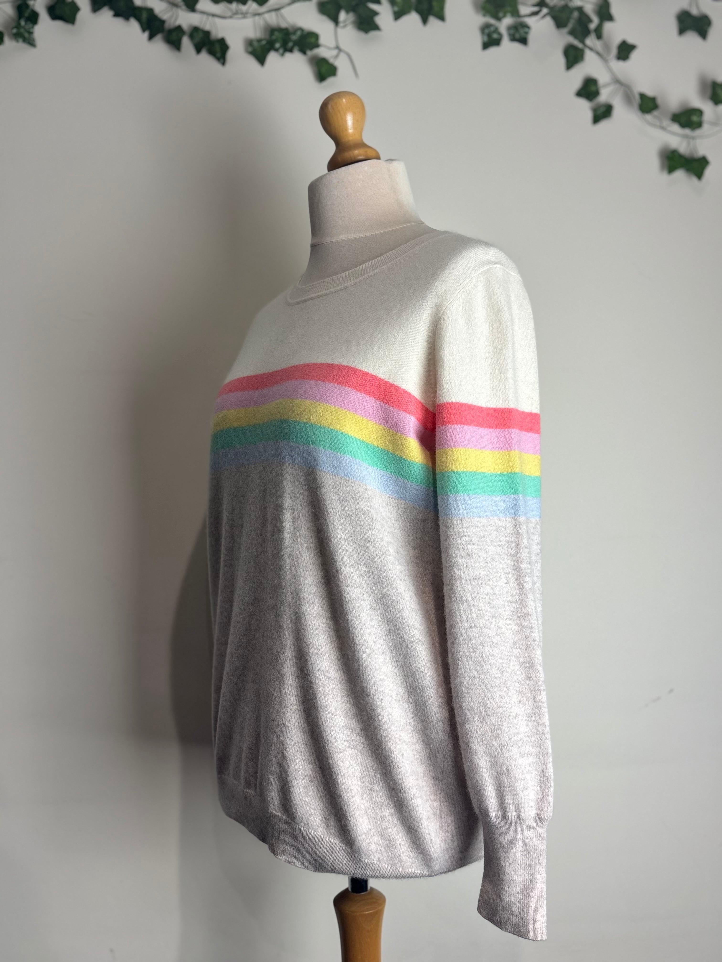 Pure Collection Rainbow Cashmere Jumper