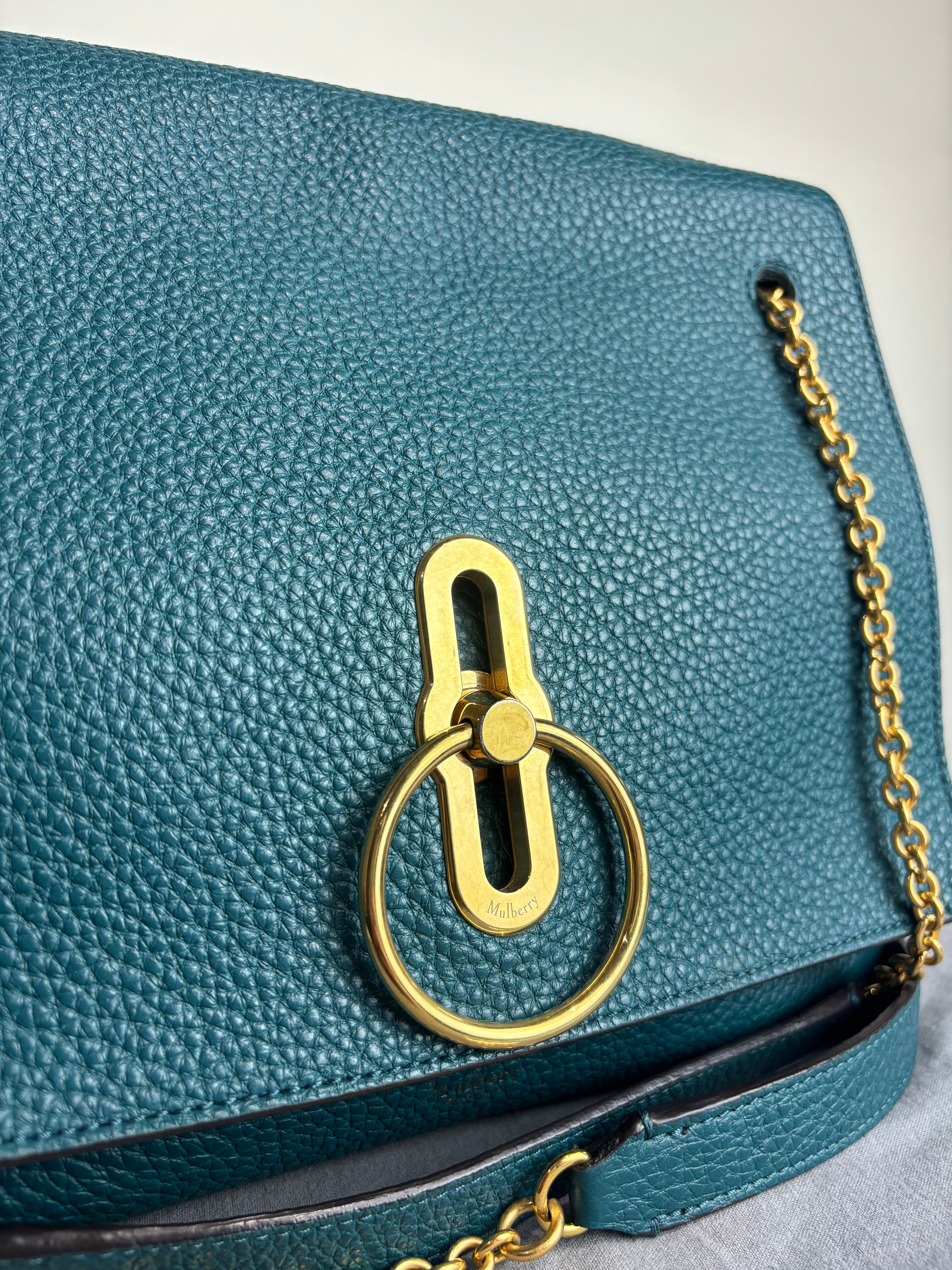 Mulberry Marloes Satchel in Imperial Blue Classic Grainy Calf