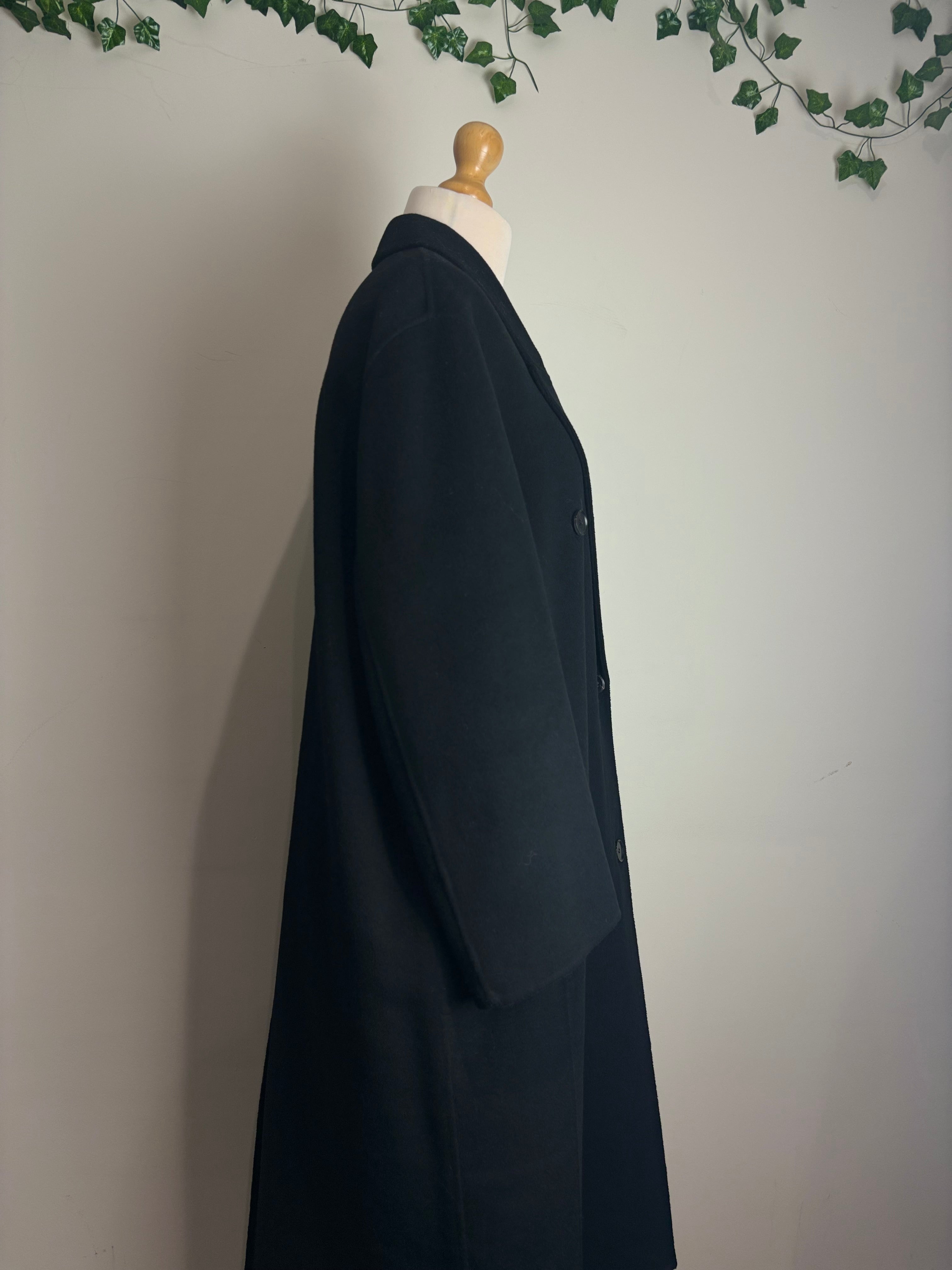 Zara Black Wool Mix Coat