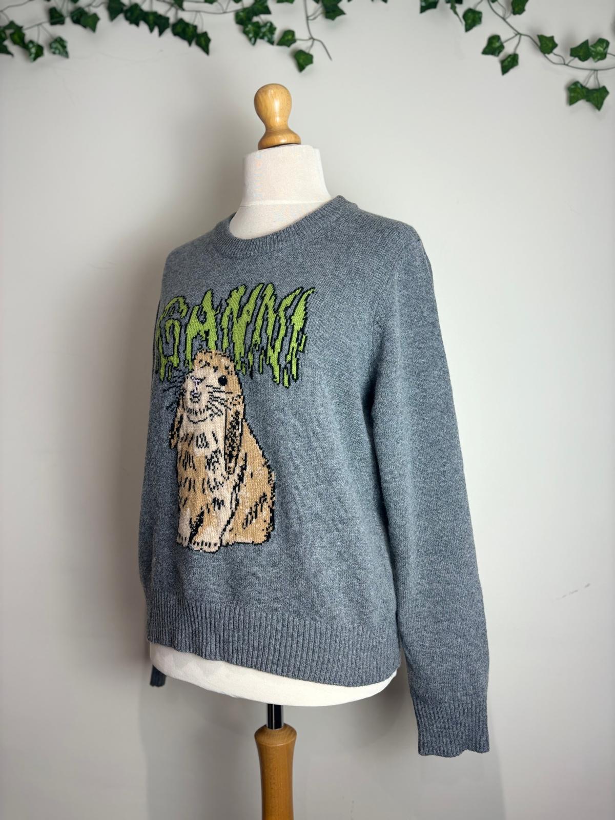 GANNI Frost Grey Bunny Jumper