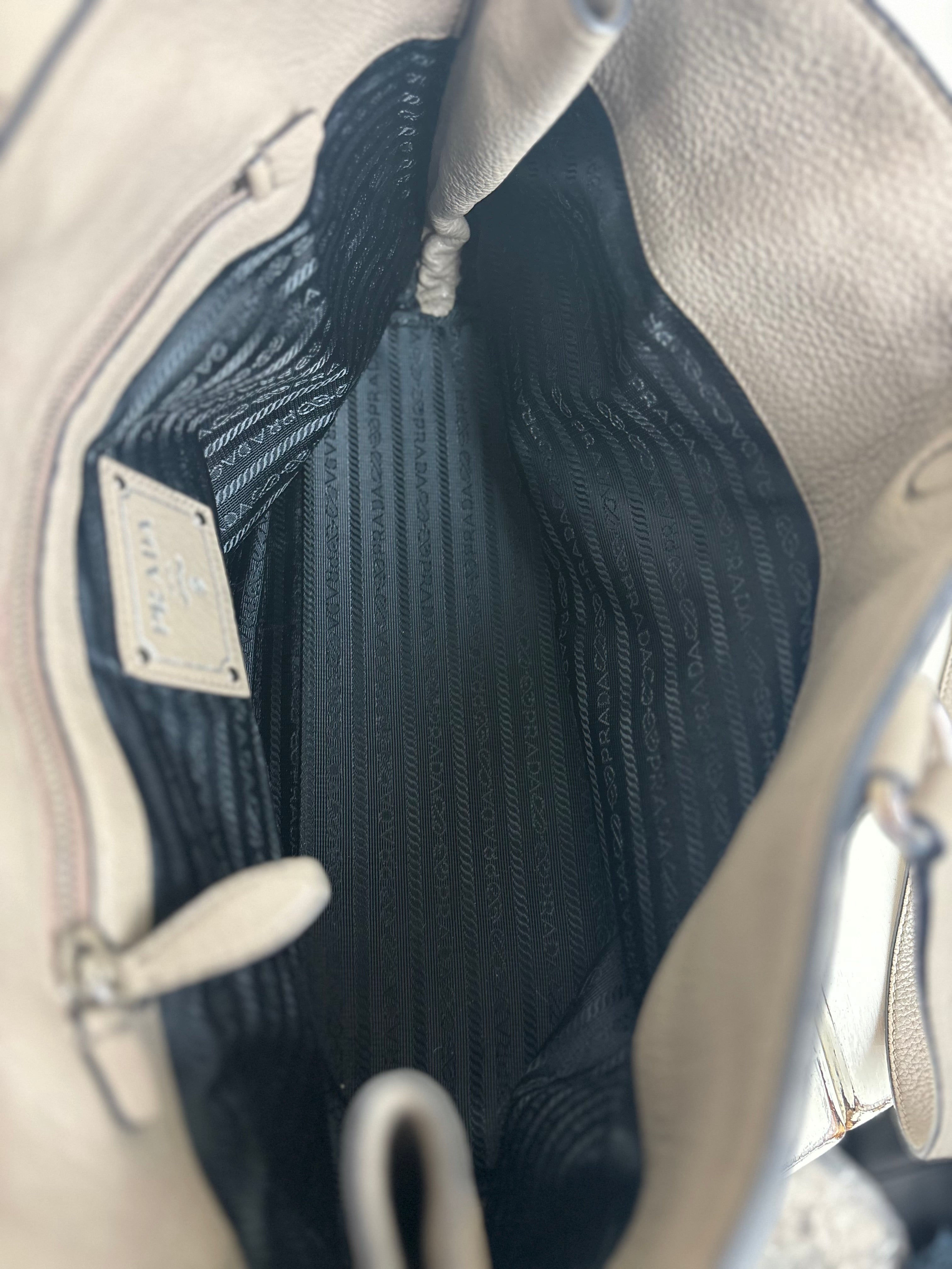 Prada Vitello Daino Zip Tote