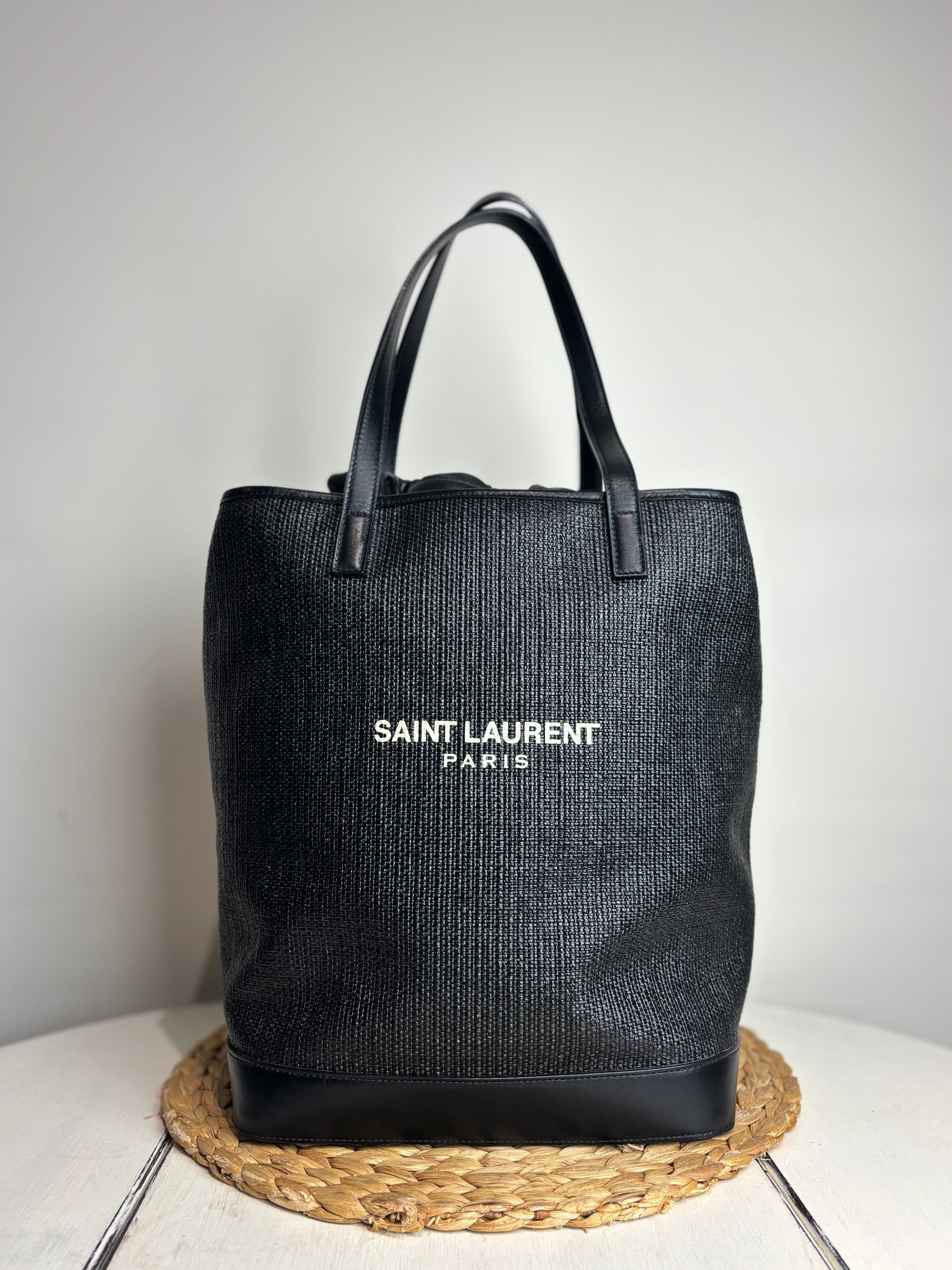 Yves Saint Laurent Teddy Drawstring Shopping Tote