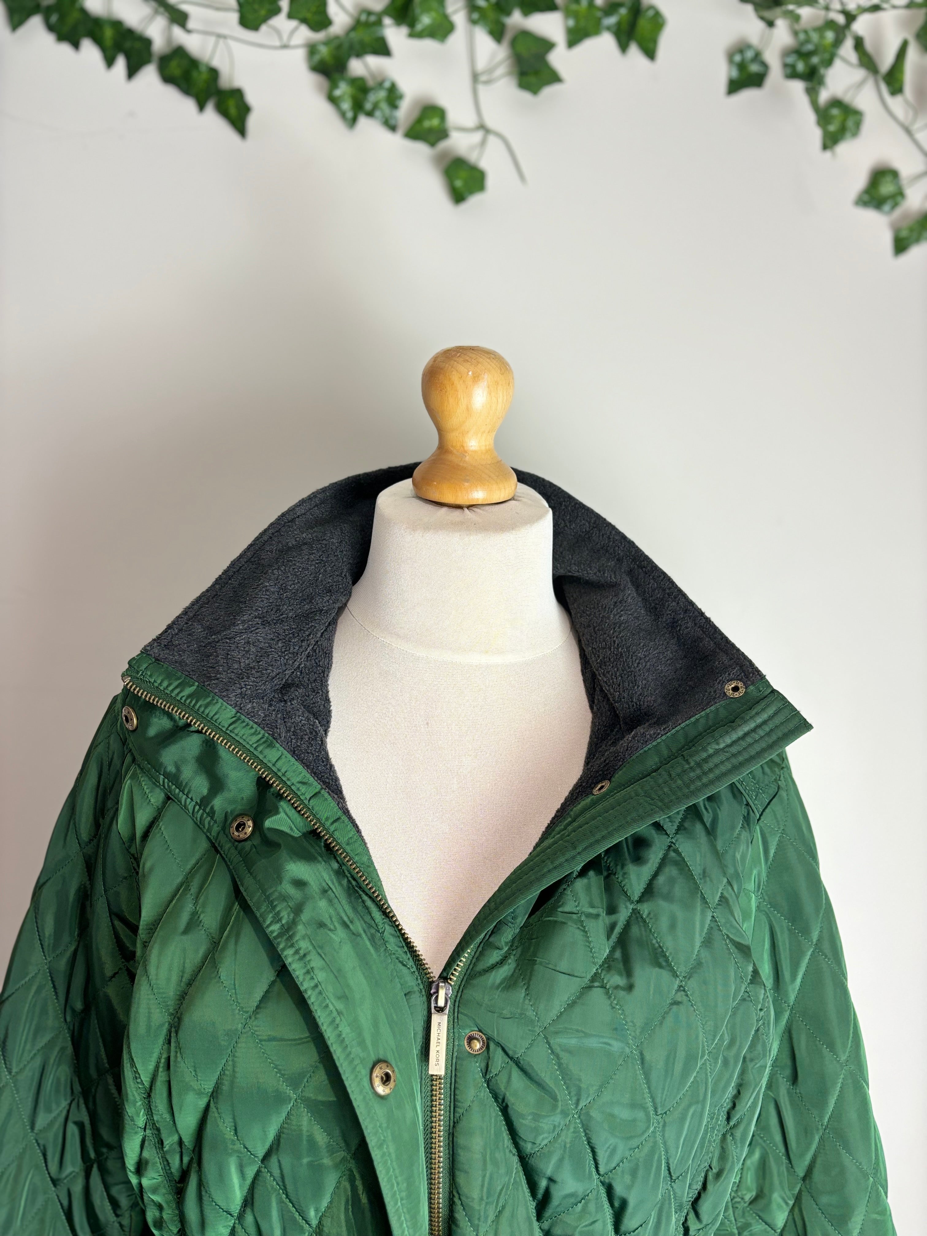 Michael Kors Winter Green Quilted Coat