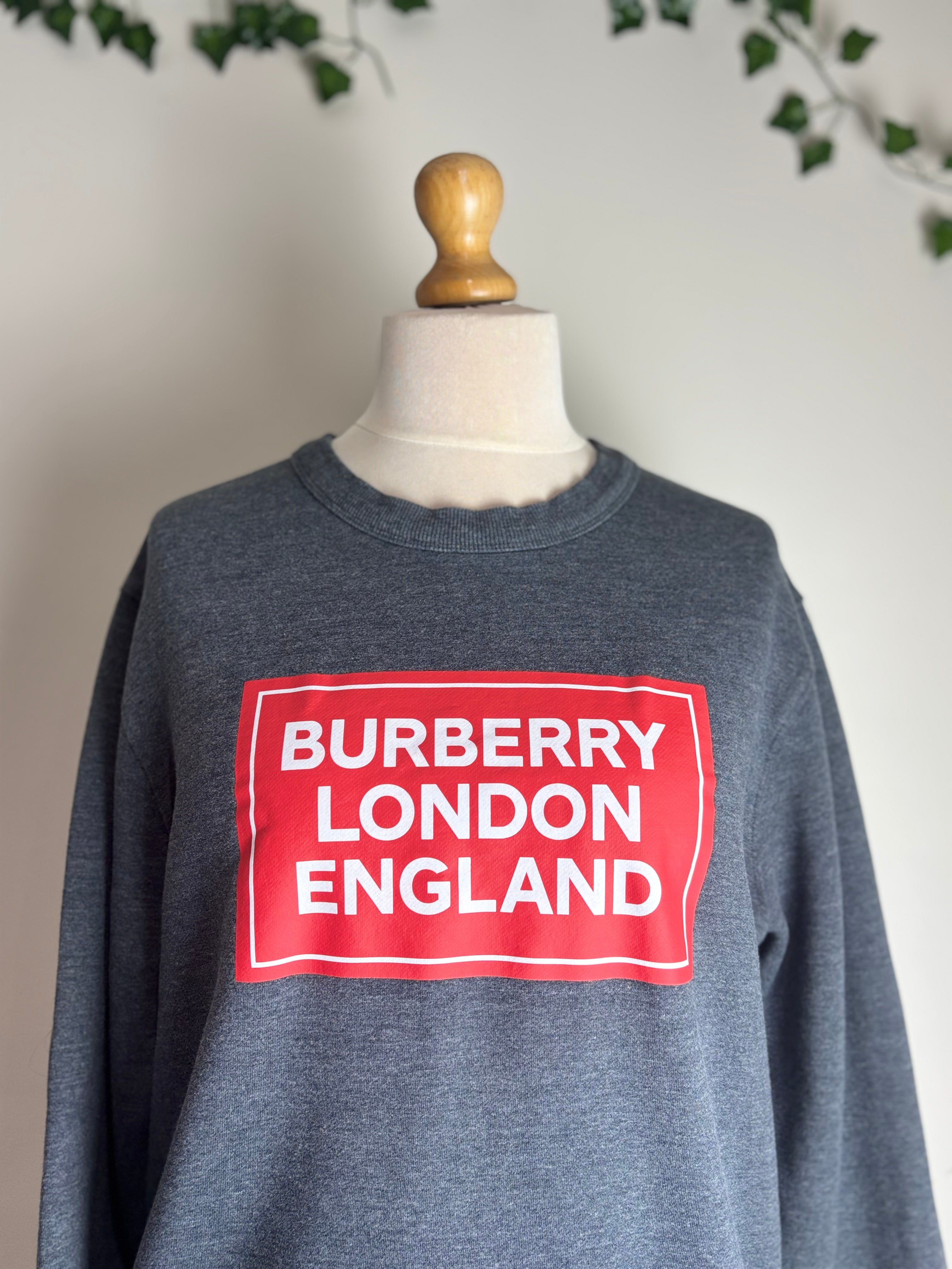 Burberry Fawson Grey Logo Sweatshirt