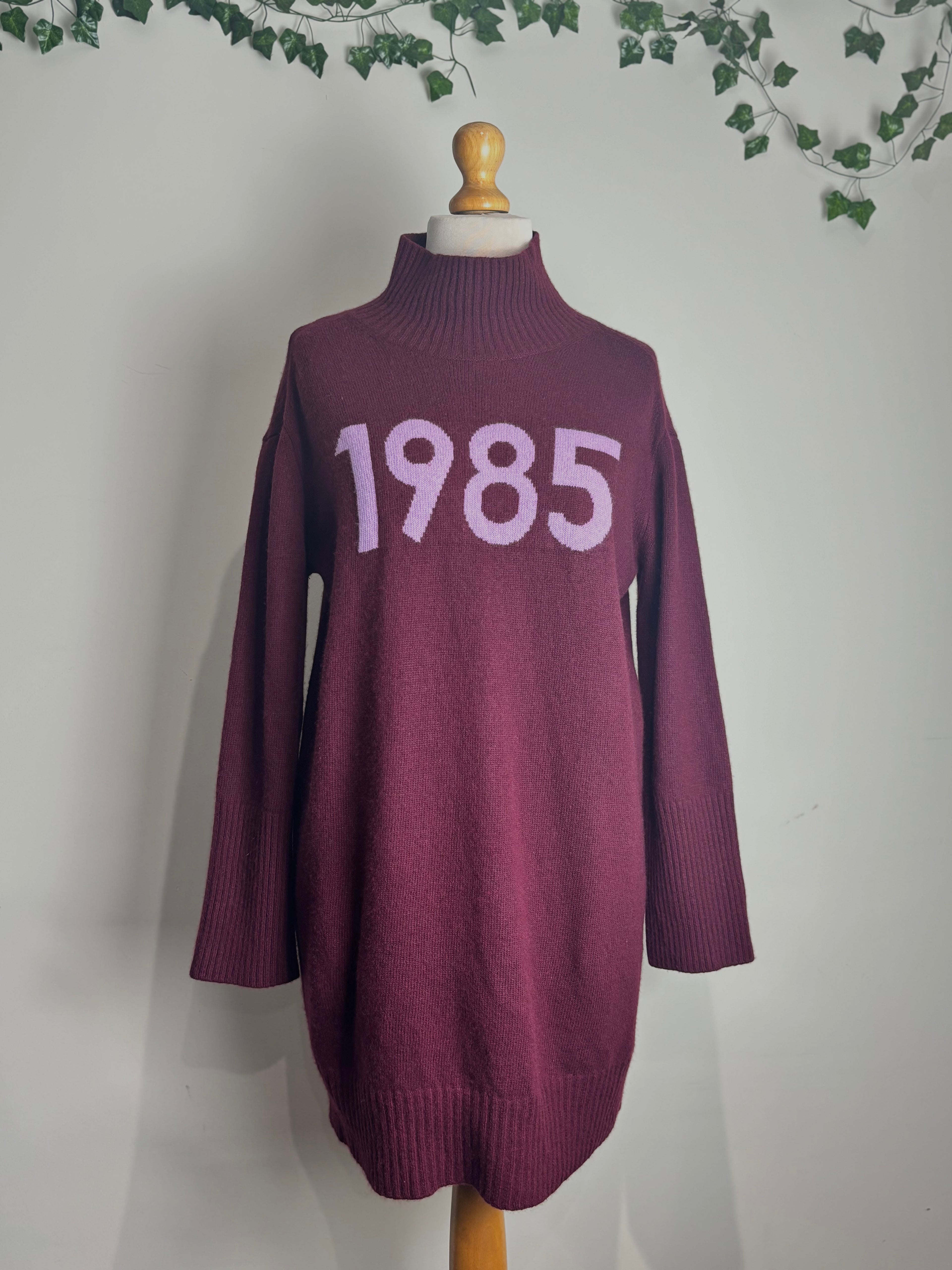 Massimo Dutti 1985 Intarsia Wool Dress