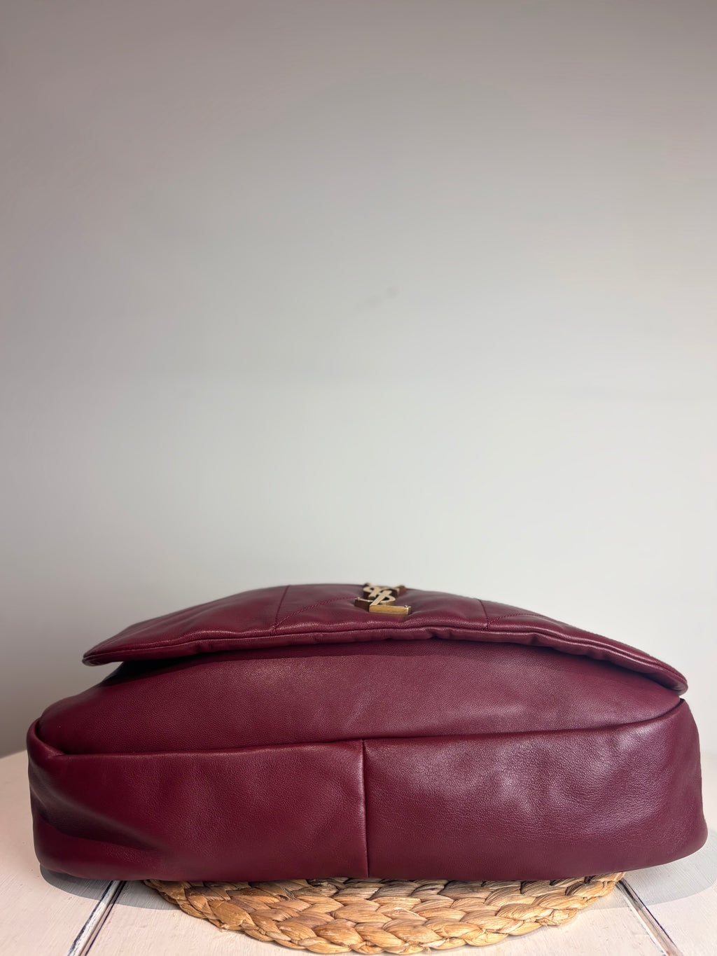 YSL Jamie 4.3 Bordeaux Red Nappa Leather Shoulder Bag (Large)