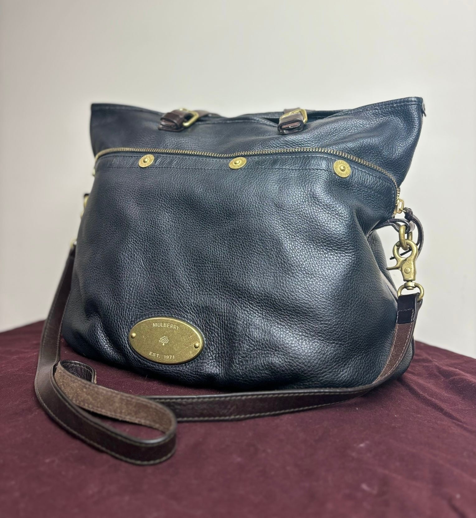Mulberry Black Mitzy Tote