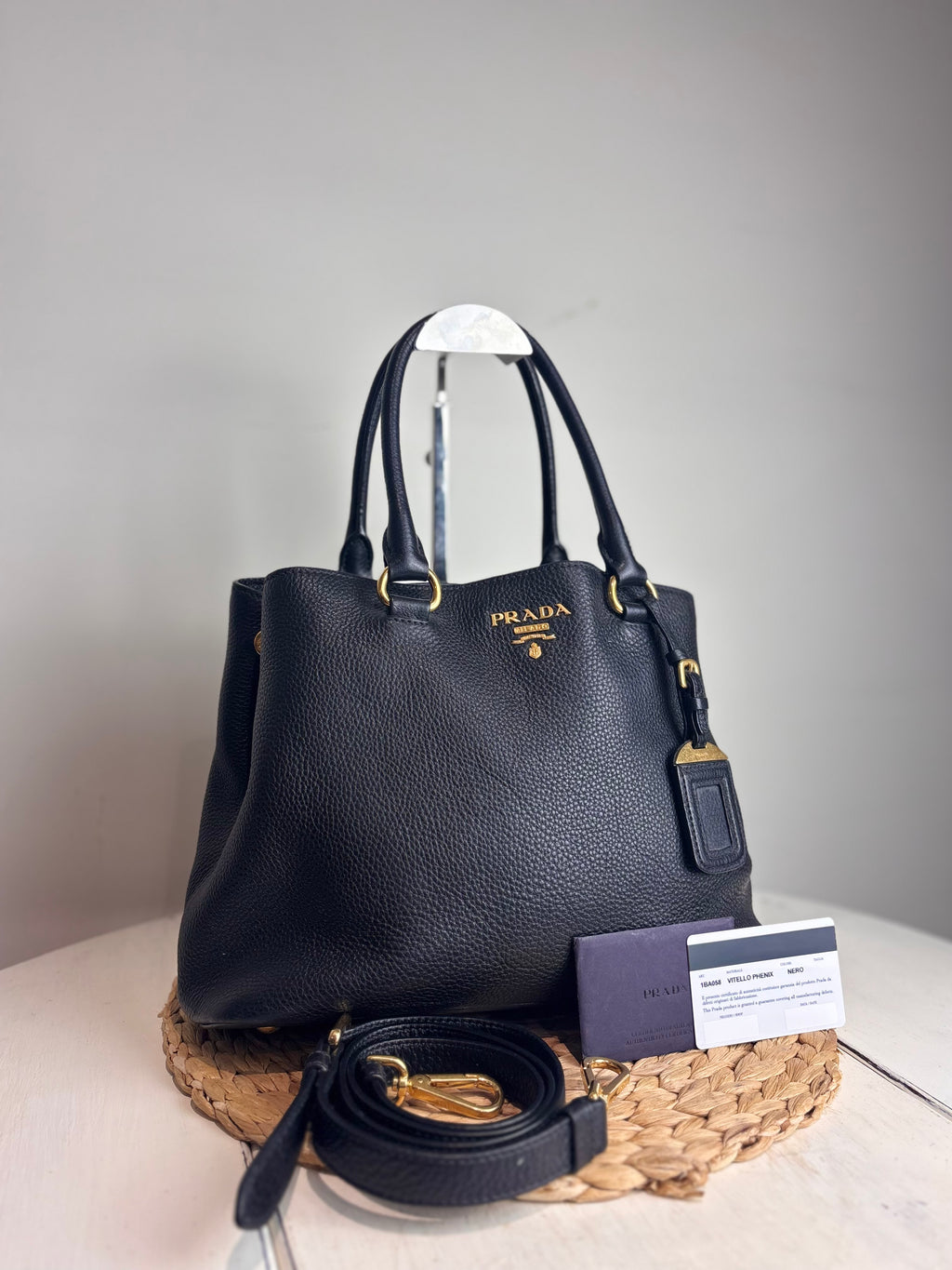 Prada Phenix Vitello Leather Two-Way Tote
