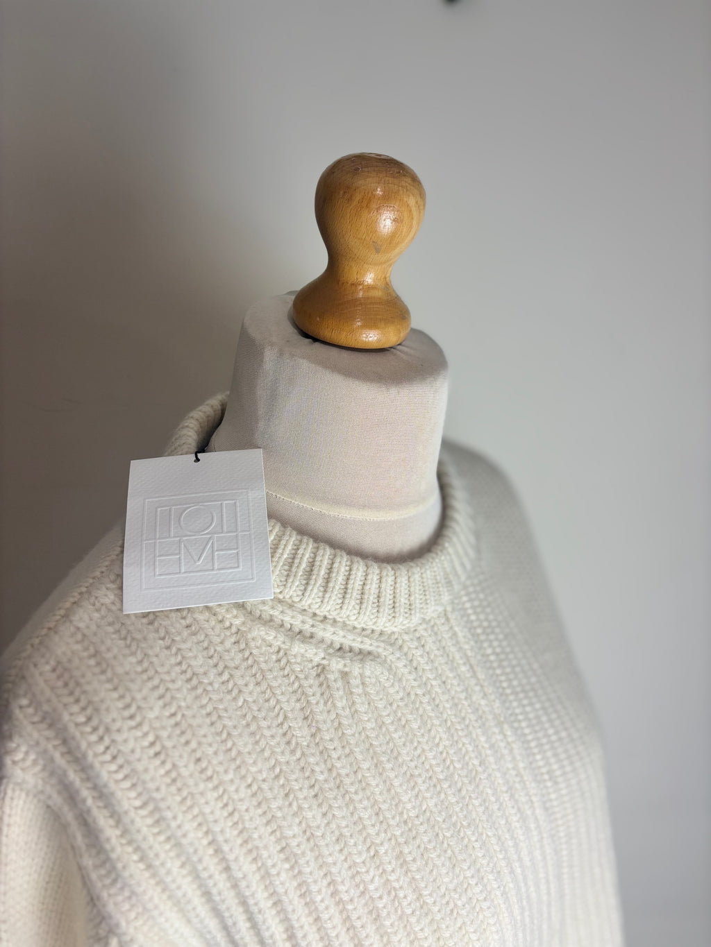 TOTEME Panelled Ribbed Cable Wool Jumper