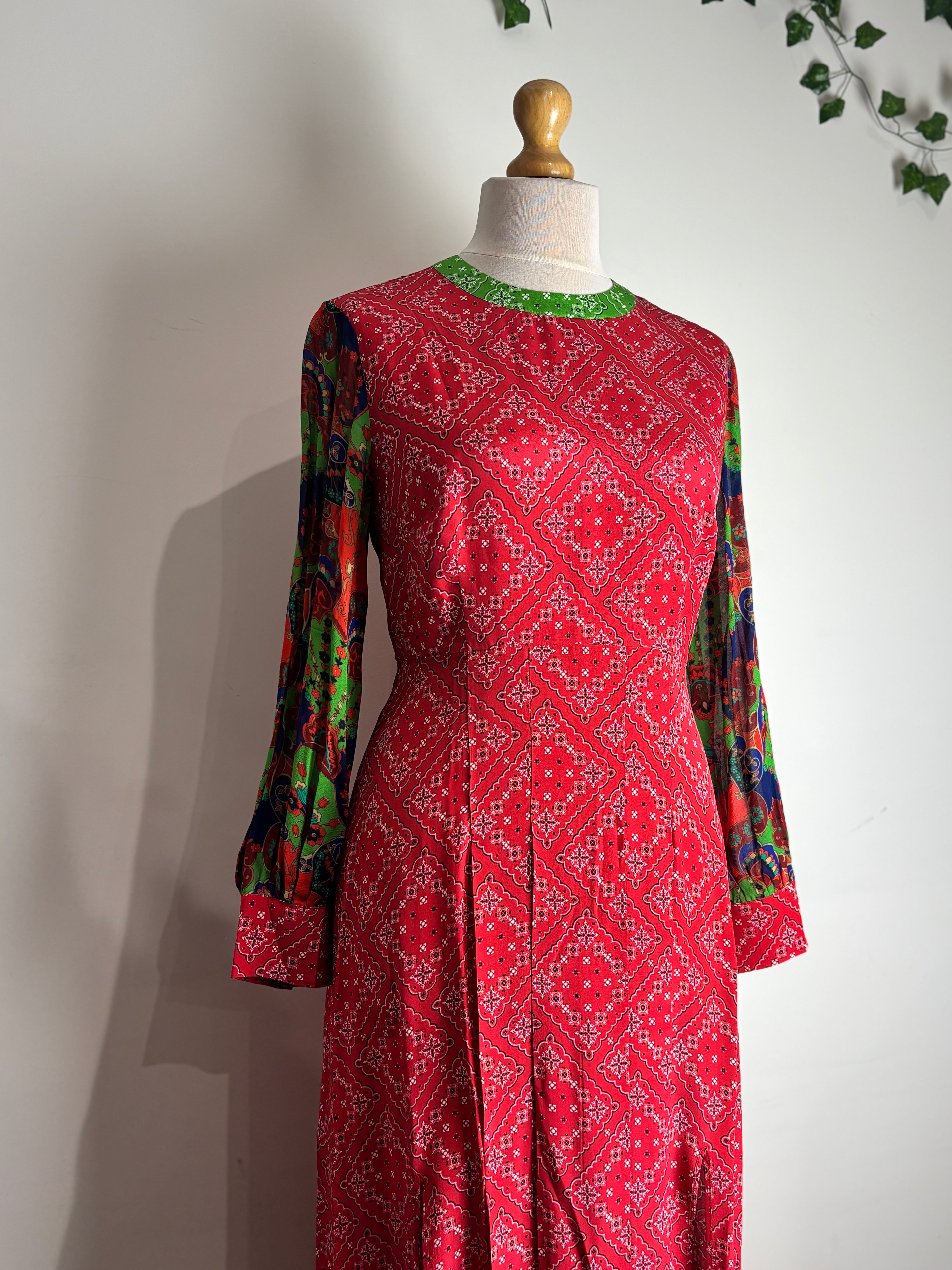 RIXO Emma Printed Silk Crepe de Chine Dress