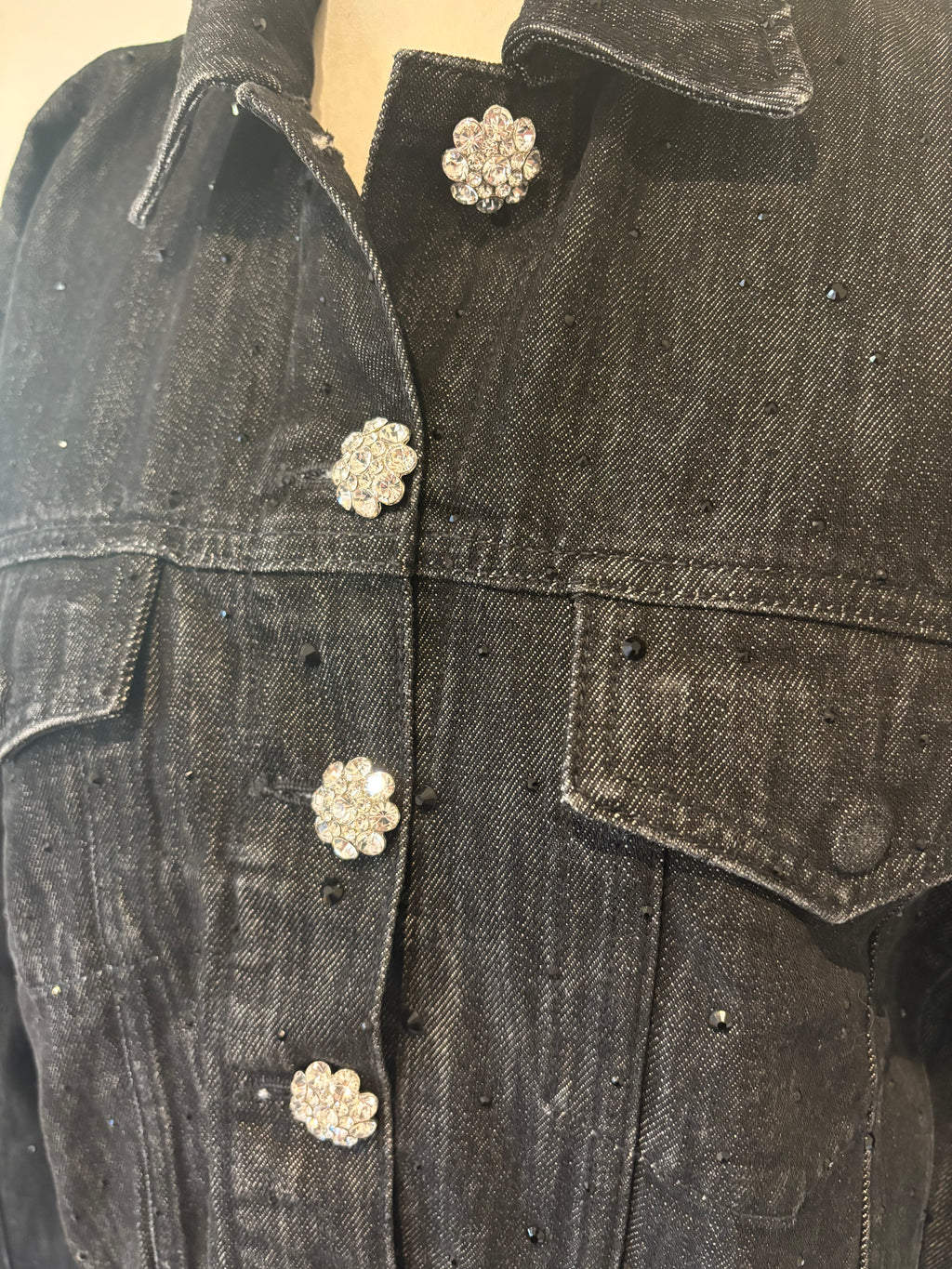 GANNI Black Denim Jacket