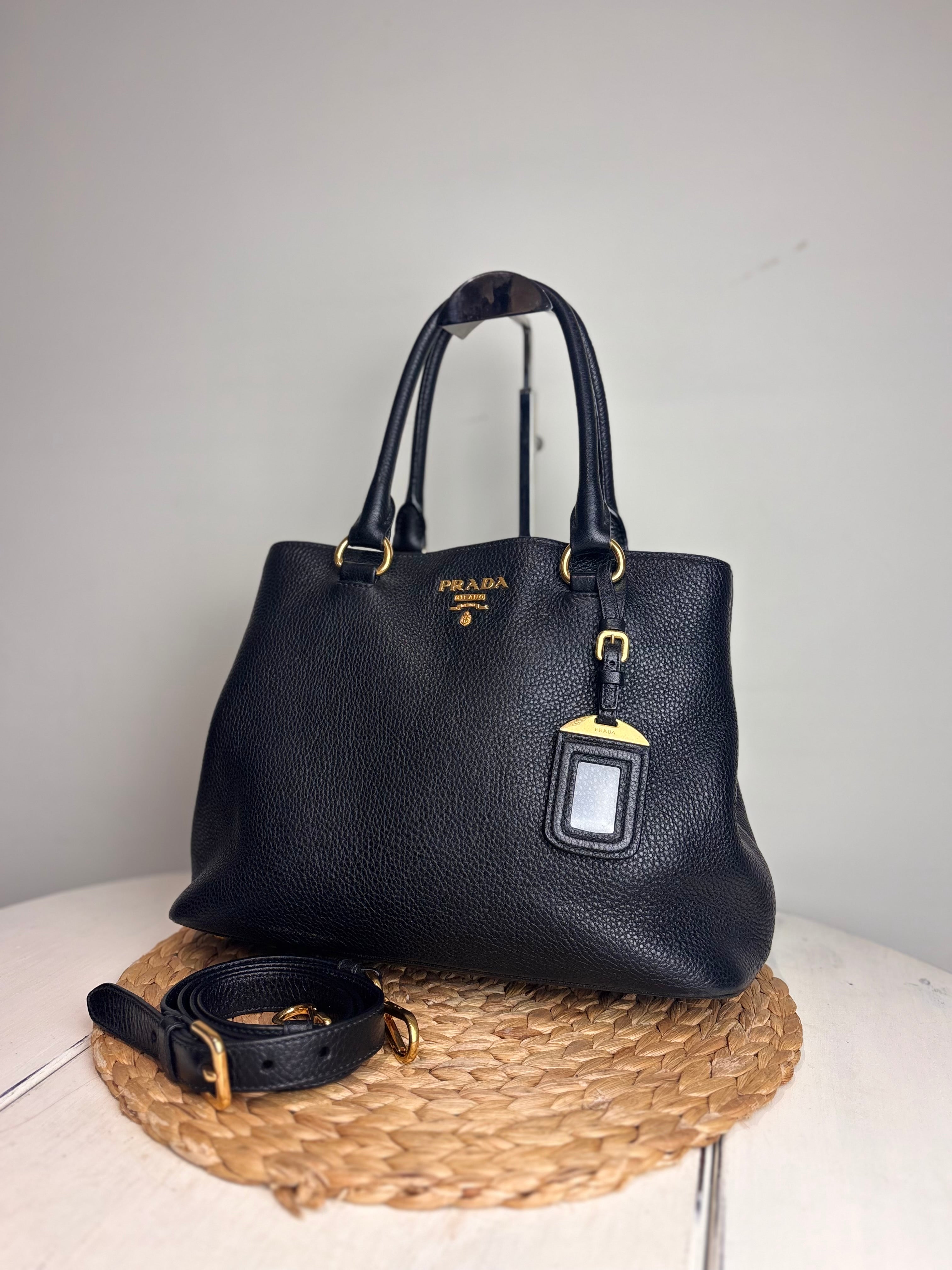 Prada Phenix Vitello Leather Two-Way Tote