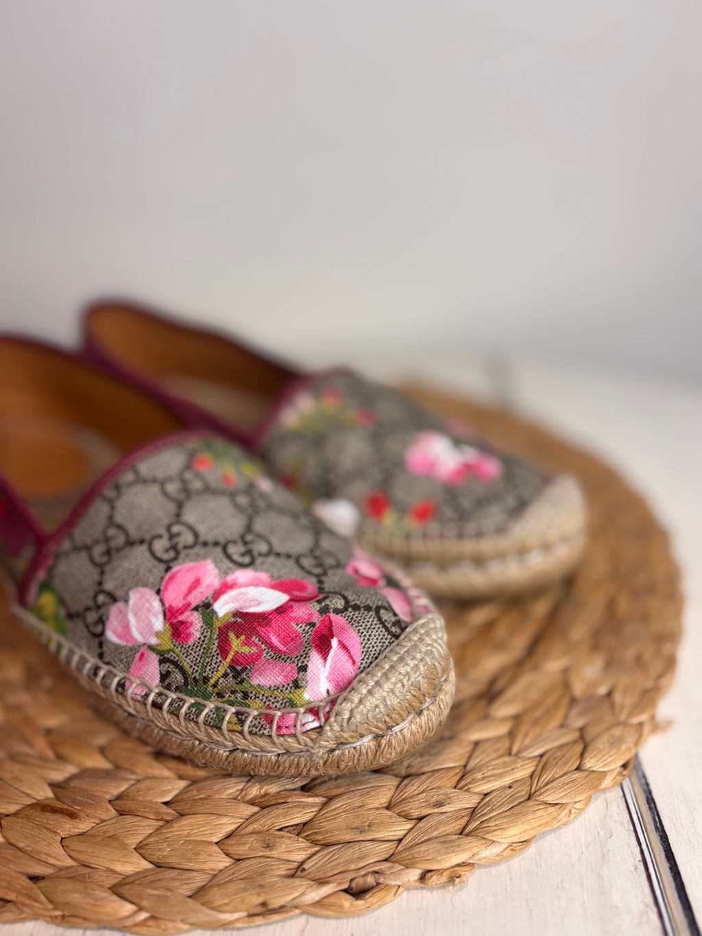 GUCCI Supreme Bloom Canvas Espadrille