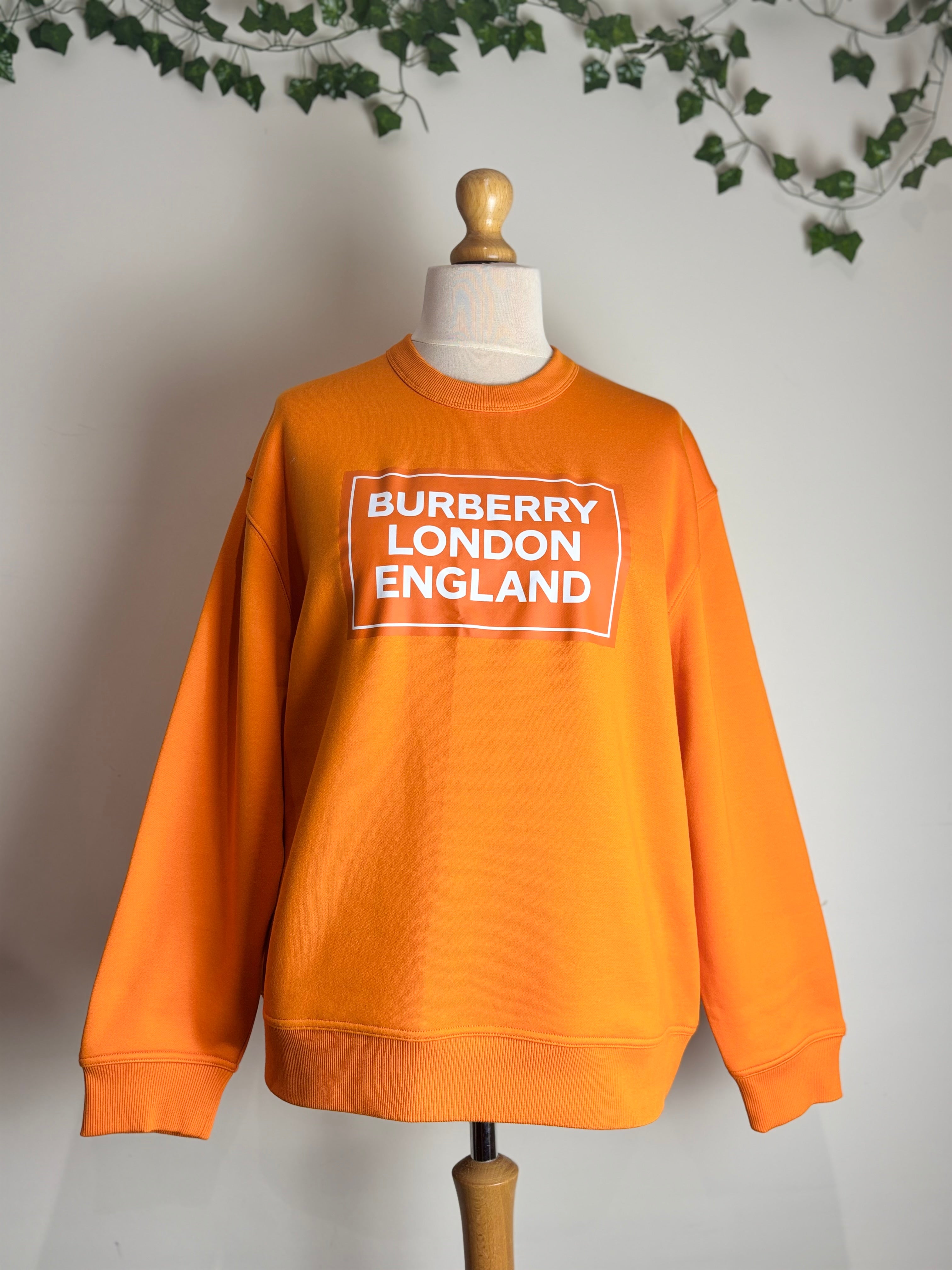 Burberry Fawson Orange Logo Sweater