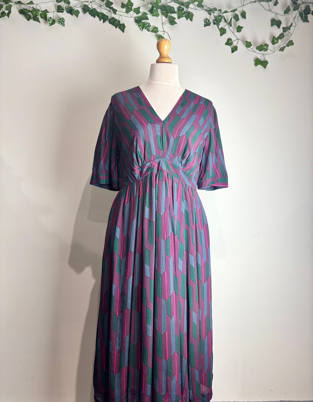 Toast Geo Print V-Neck Maxi Dress