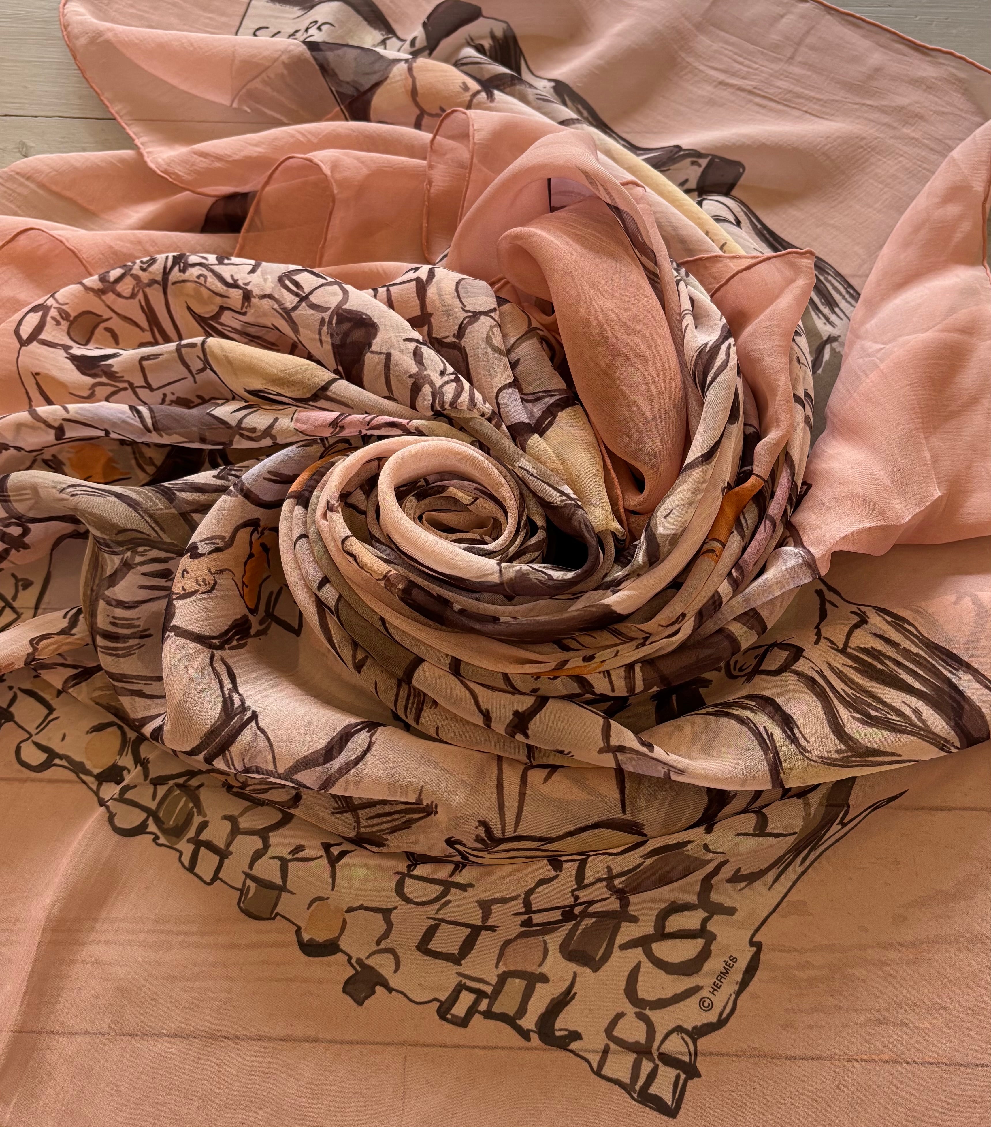 Hermes Large Silk Square Scarf