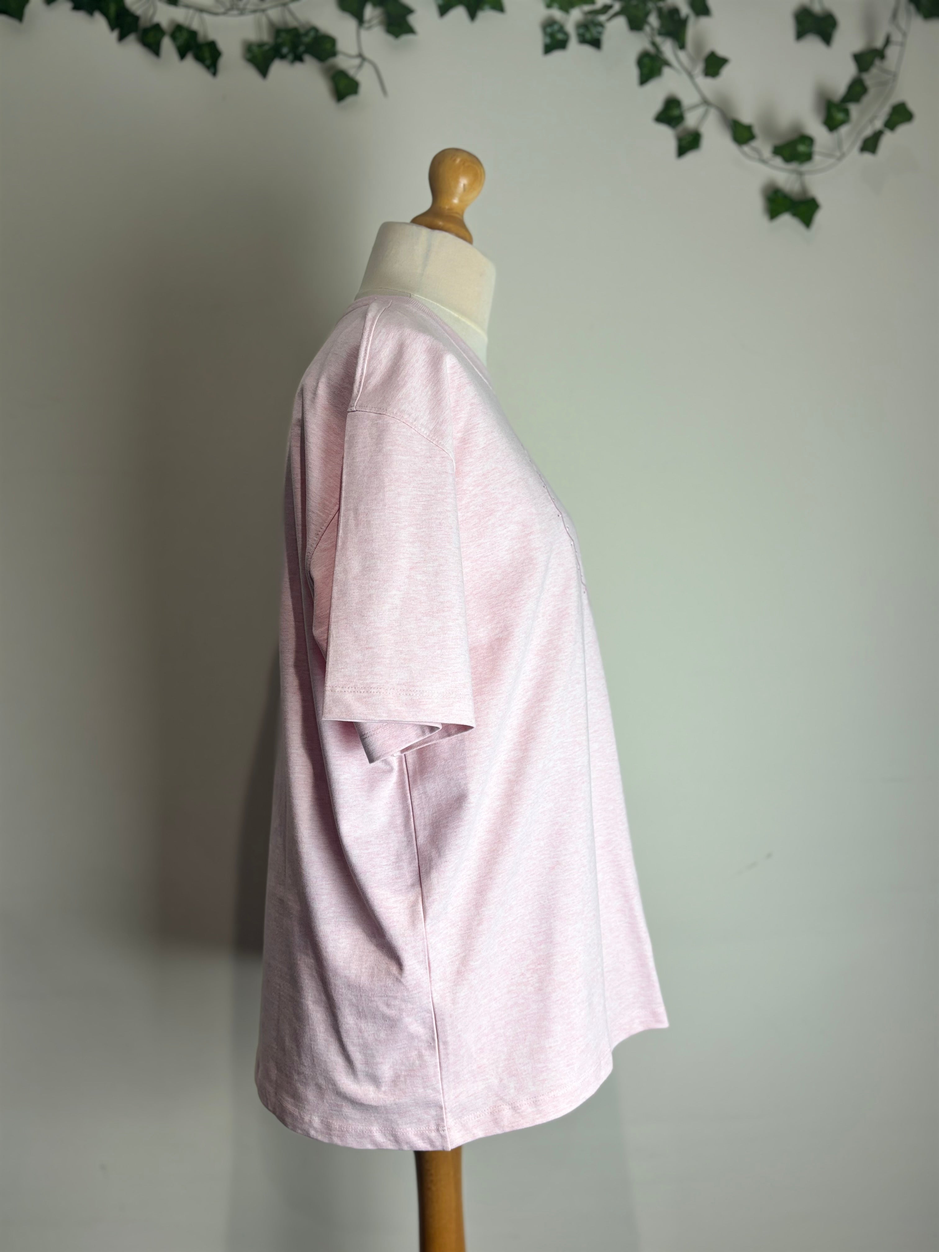 GANNI Baby Pink "Have a Nice Day!" Tee