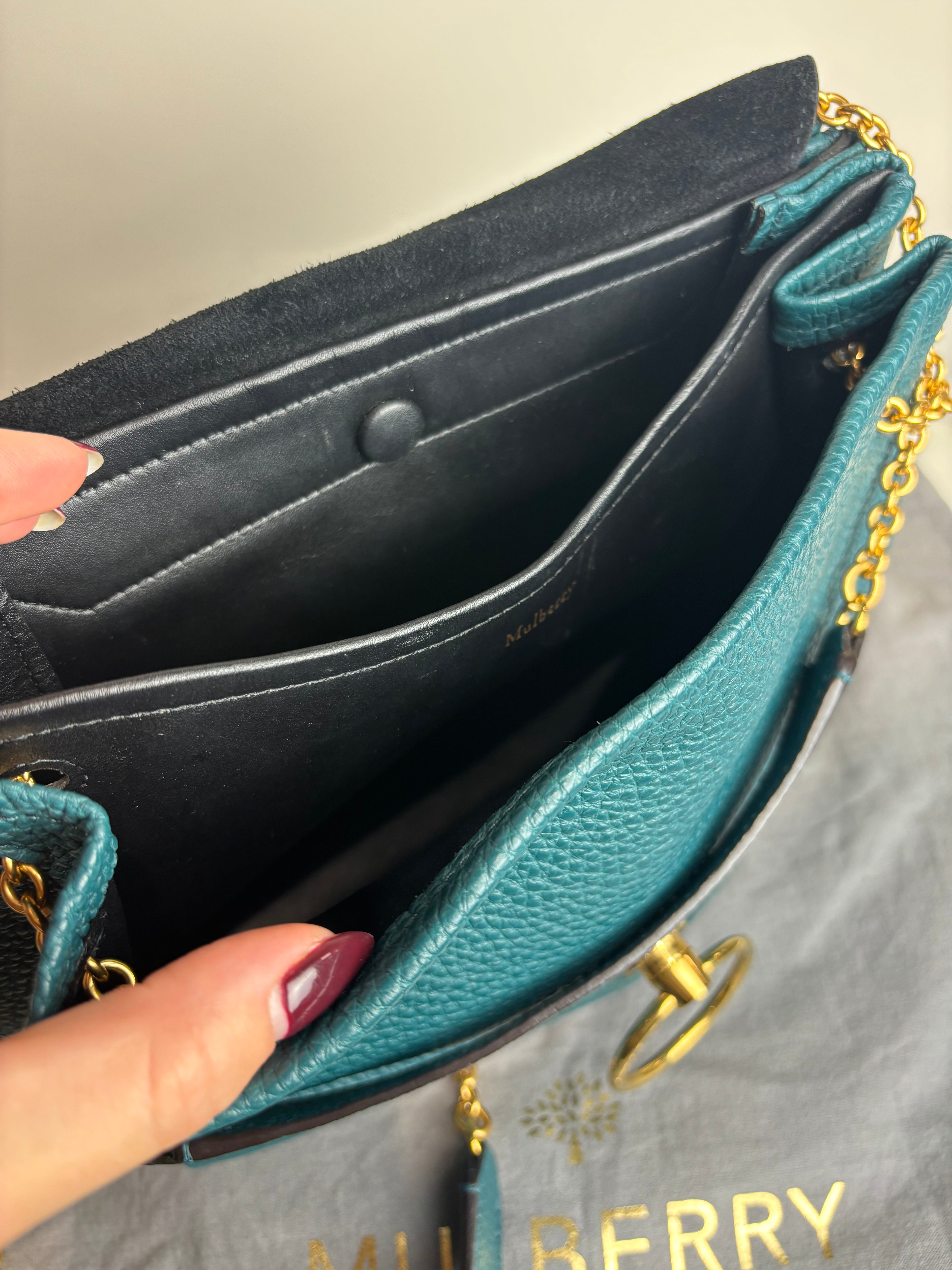 Mulberry Marloes Satchel in Imperial Blue Classic Grainy Calf