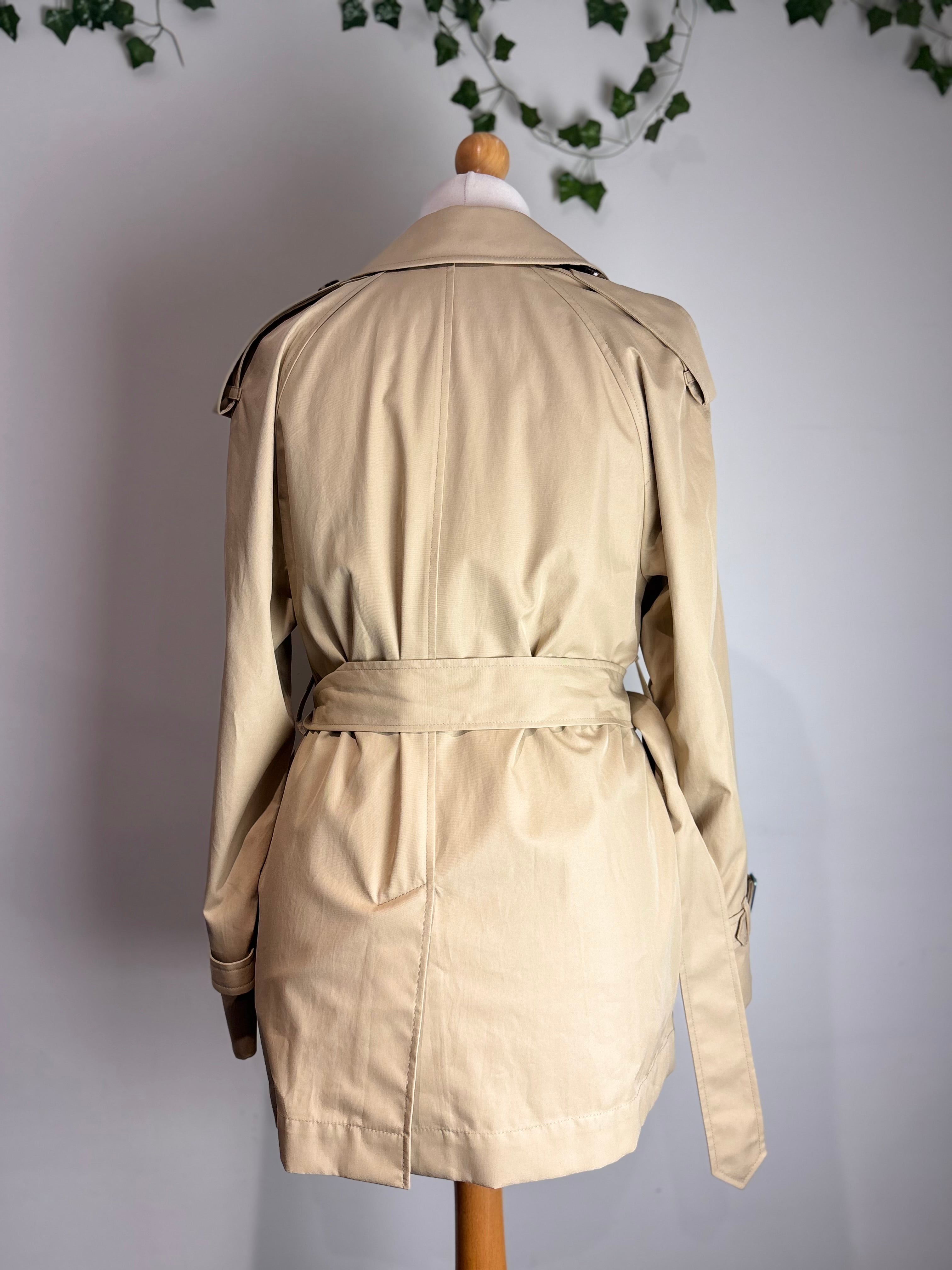 Burberry Flaxen Belted Short Trench Coat