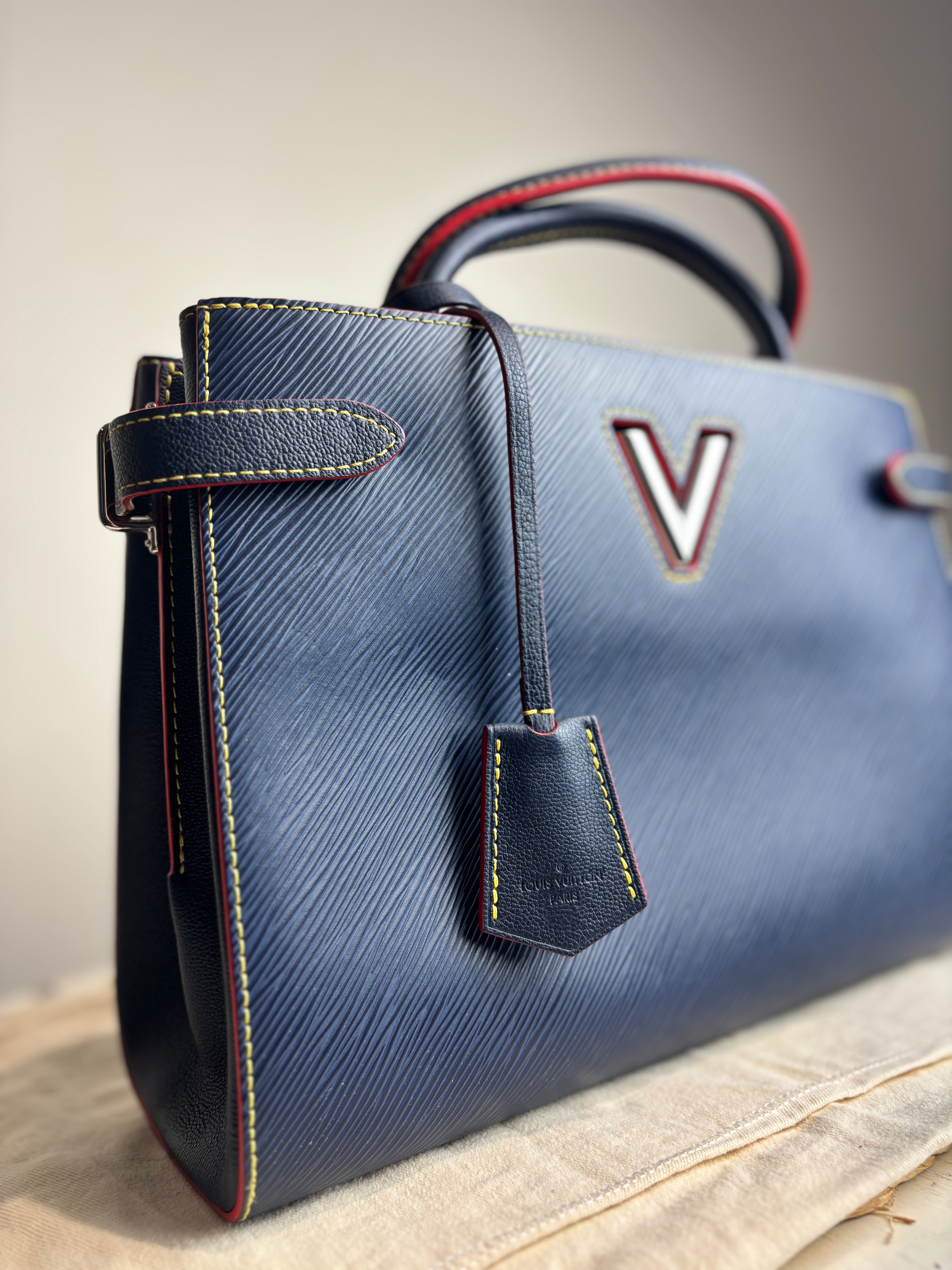 Louis Vuitton Navy Epi Twist Tote