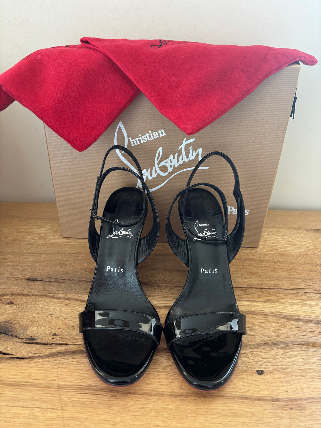 Christian Louboutin Black Wedges