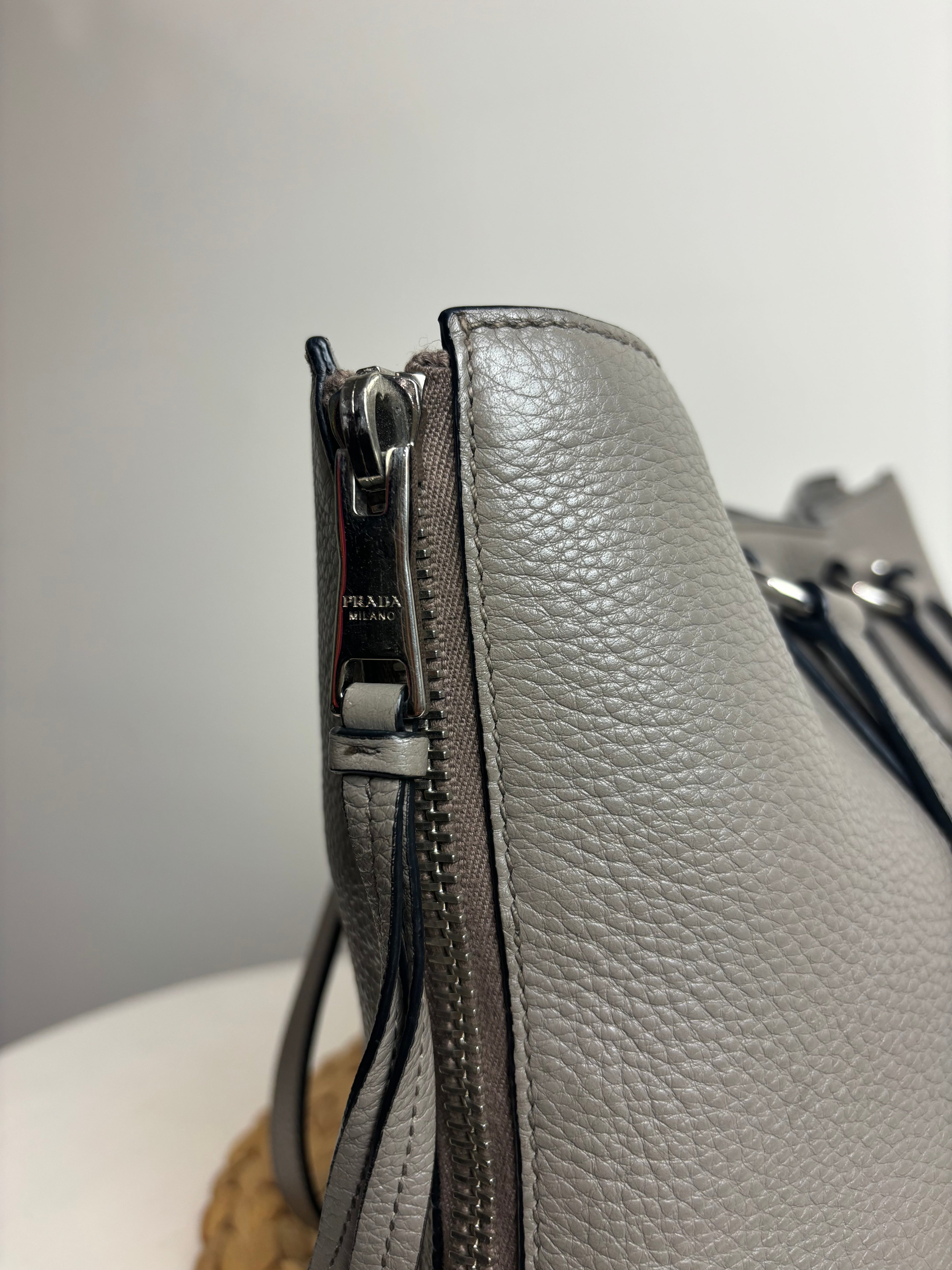 Prada Vitello Daino Zip Tote