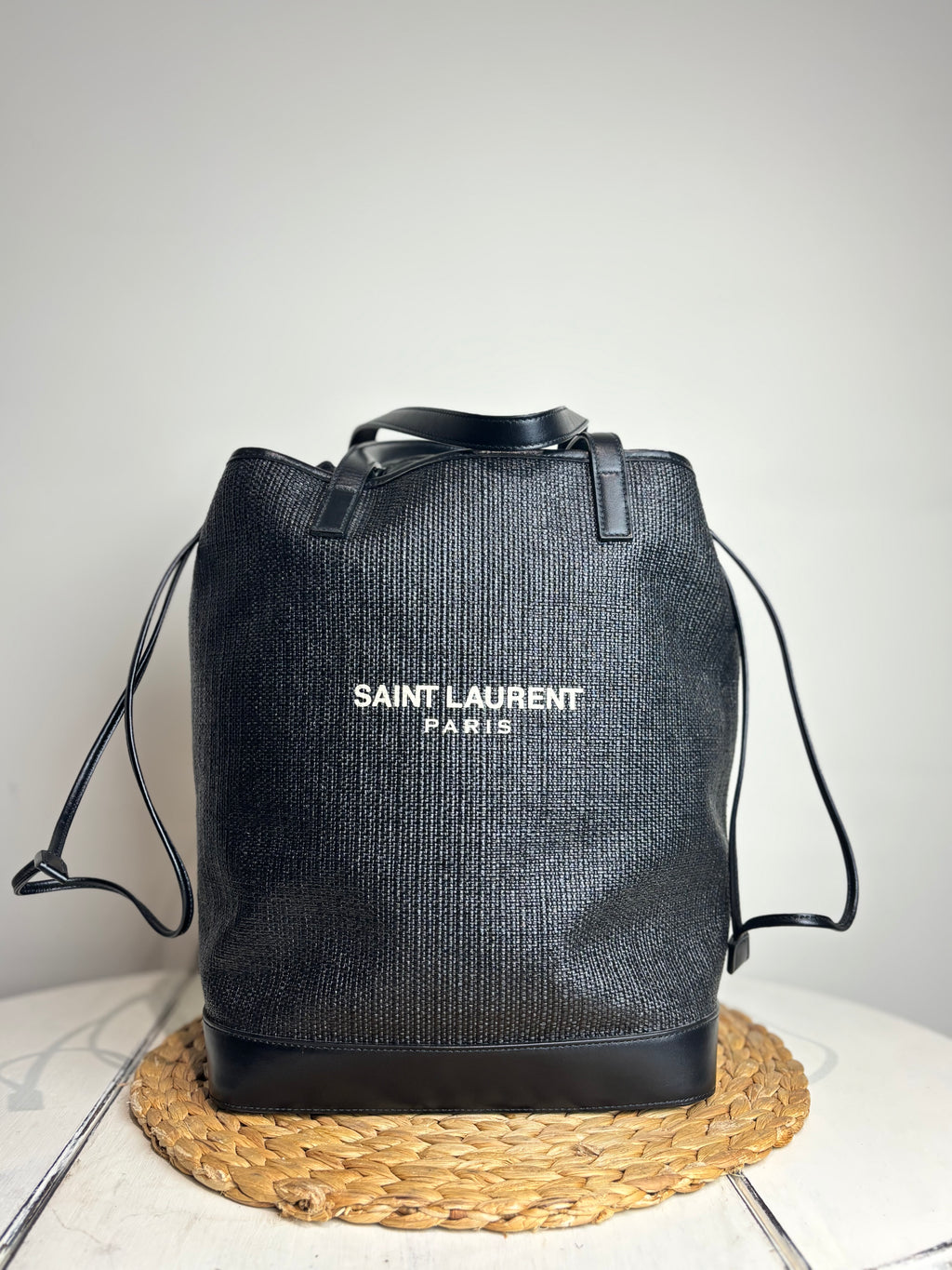 Yves Saint Laurent Teddy Drawstring Shopping Tote
