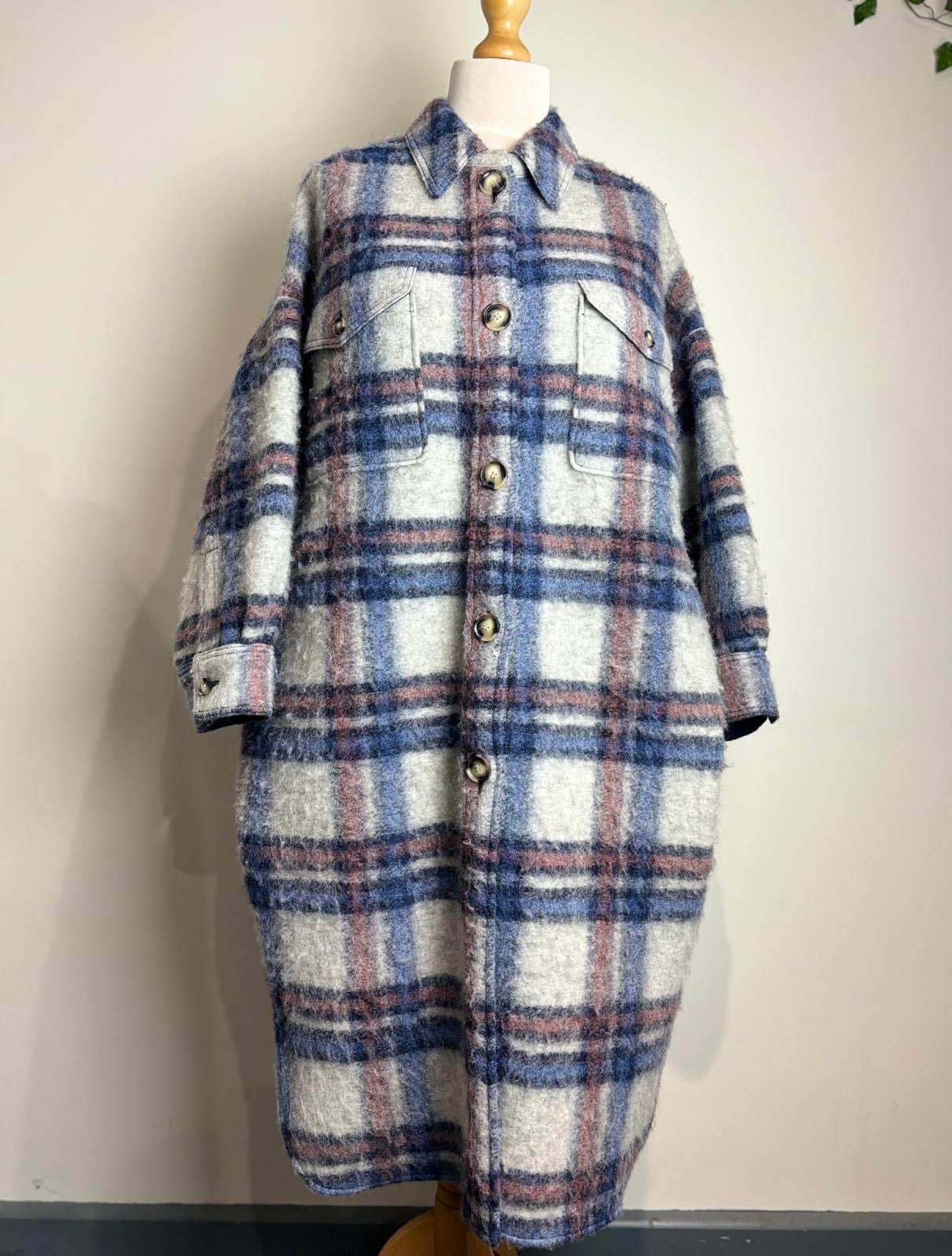 Isabel Etoile Marant Tartan Long Shacket