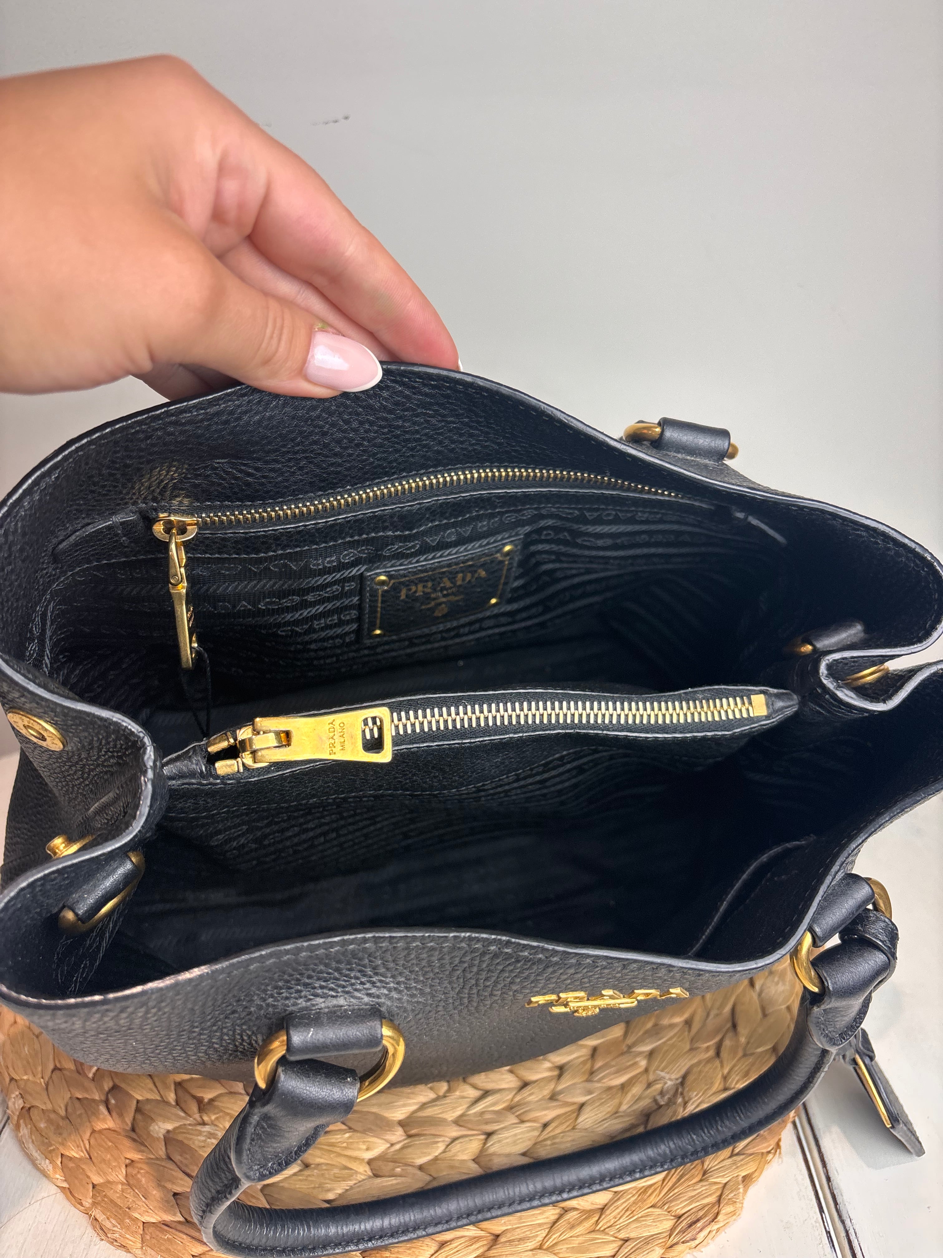 Prada Phenix Vitello Leather Two-Way Tote