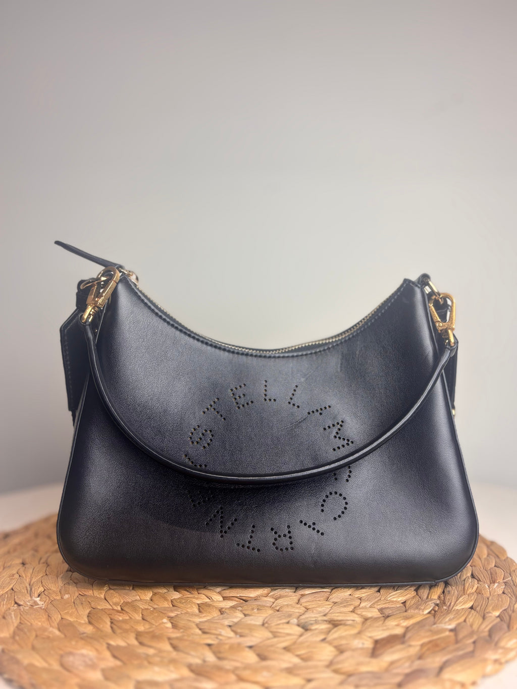 Stella McCartney Logo Small Leather Shoulder Bag (Alter Mat Vegan Leather)